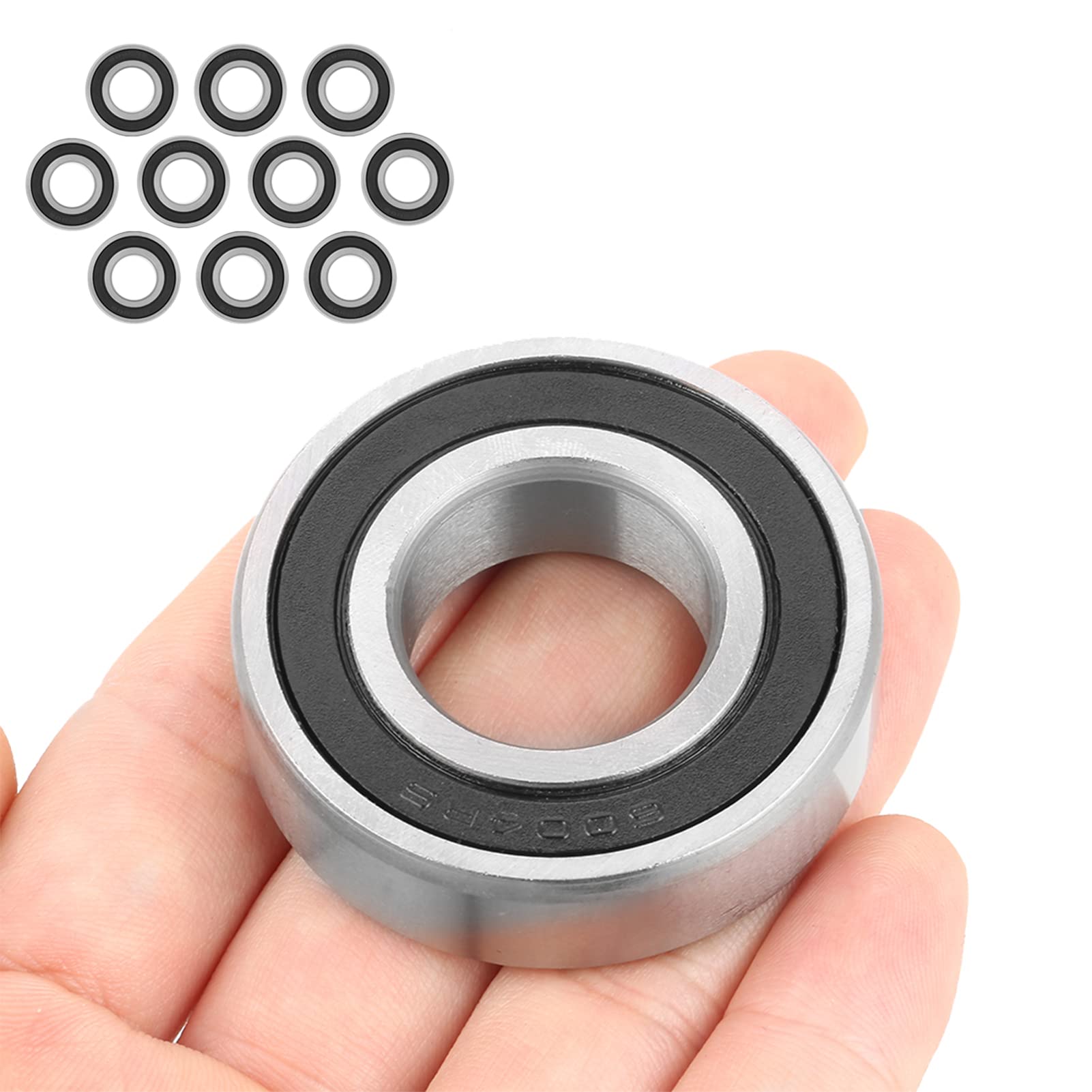 10pcs 6004-2RS1 Scellé scellé Scellé Baule à Billes - Steel, Faible Bruit, Longue Durée de Vie - Pour un Petit Passe-temps D'arbre/Stick de Passe-temps