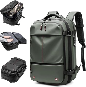 Vacpack Backpack,Vacuum Backpack,60l Expandable Vac pack Travel Backpack,Water Resistant,Anti Theft Vacpack Travel Vacuum Backpack Green Manual Vacuum