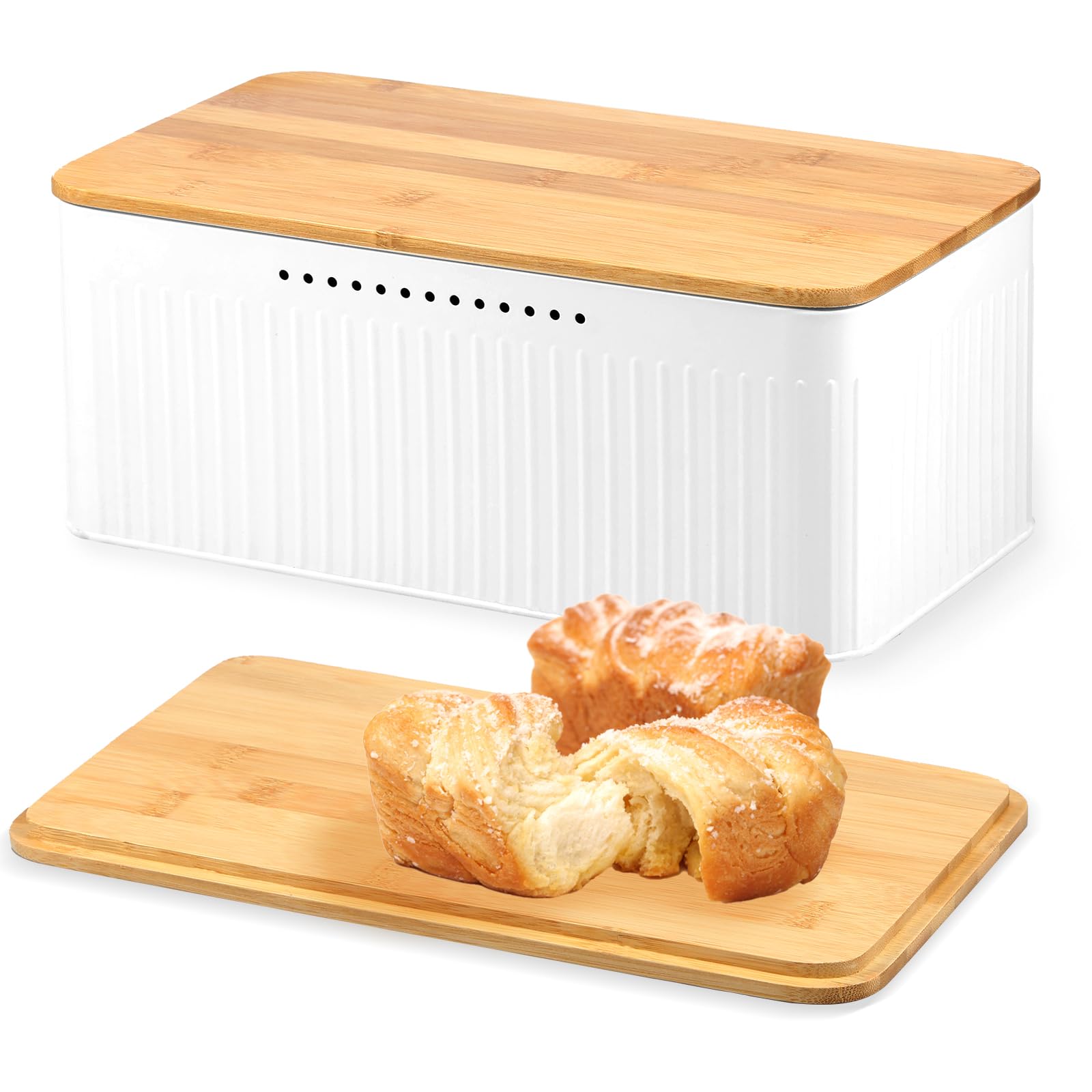 Amazon.com: Bread Box, Bread Box with Bamboo Lid 13