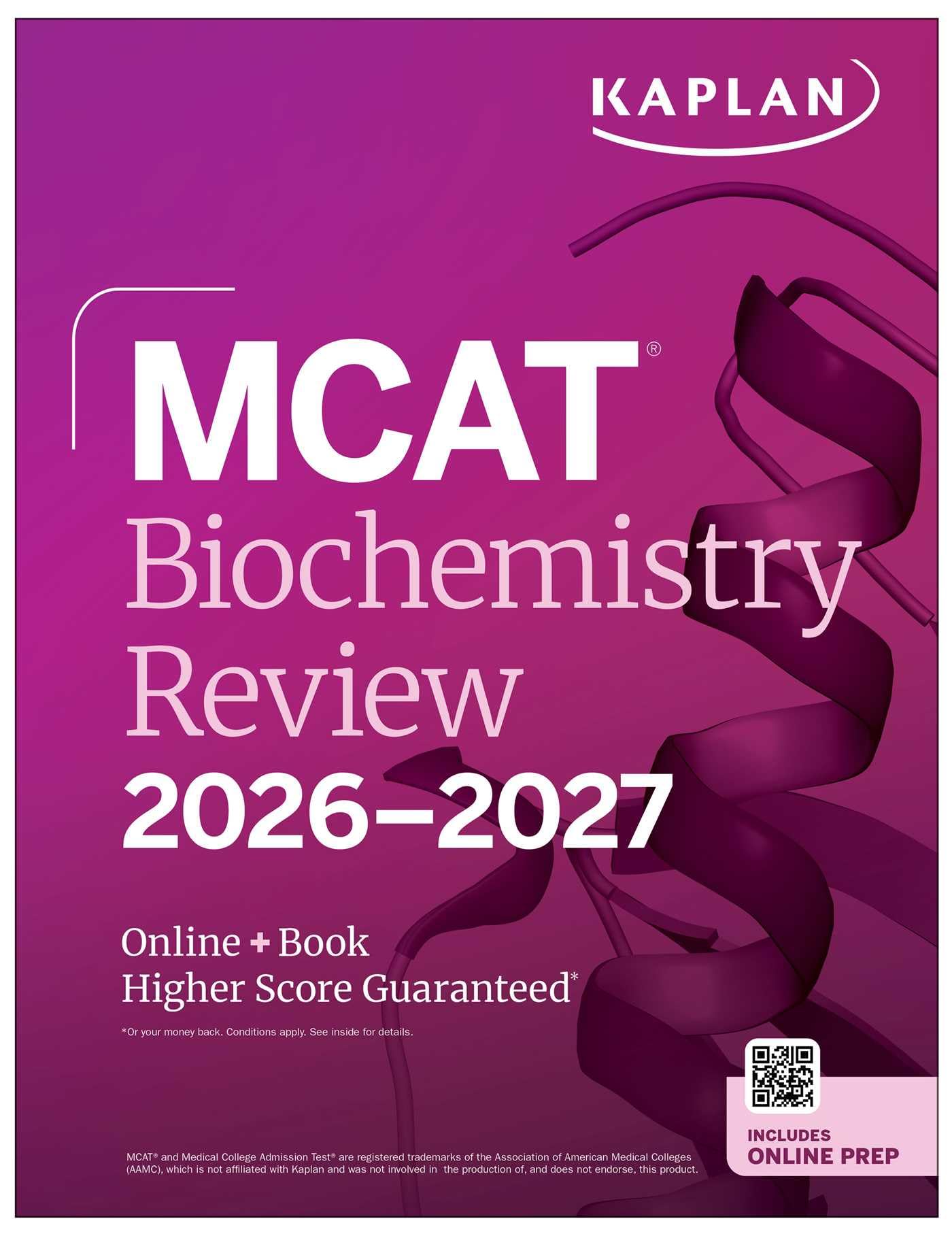 MCAT Biochemistry Review 2026-2027: Online + Book (Kaplan Test Prep)