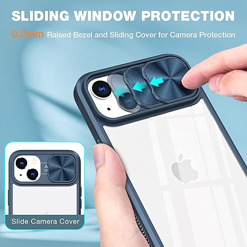 Miniatura 7 de VeJerKK Funda para iPhone 11 con diseño de cubierta deslizante para cámara, parachoques de policarbonato duro antideslizante, panel trasero