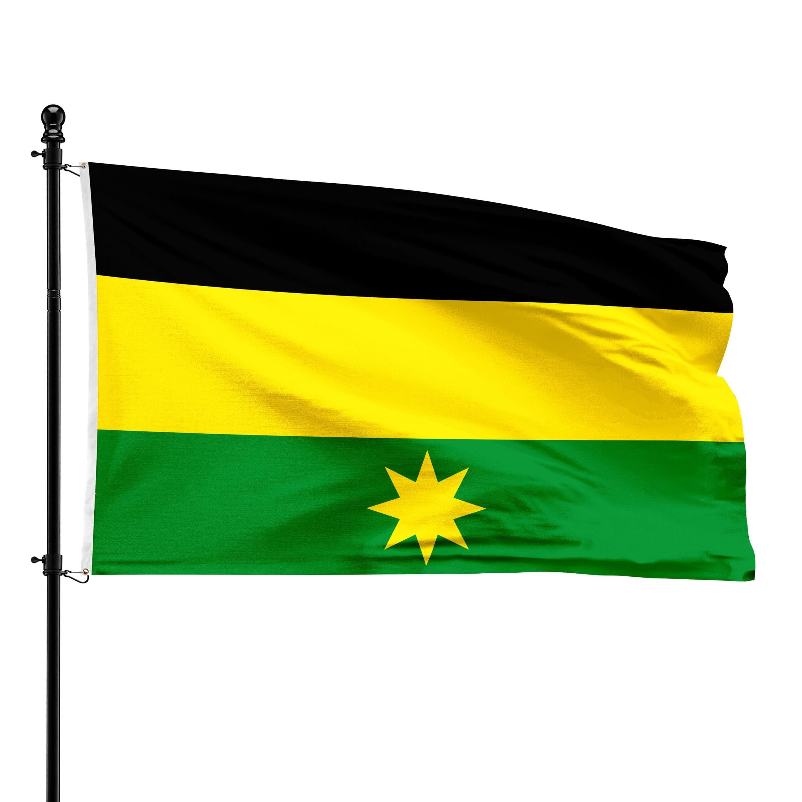 Bandera Heuvelland con costuras reforzadas y enganches de alta durabilidad