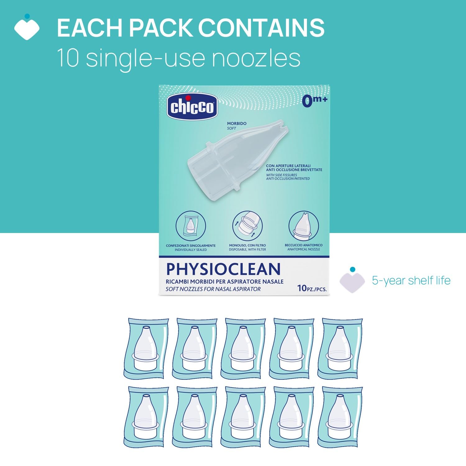 Chicco Physioclean Soft and Easy Aspirateur Nasal 0 mois+