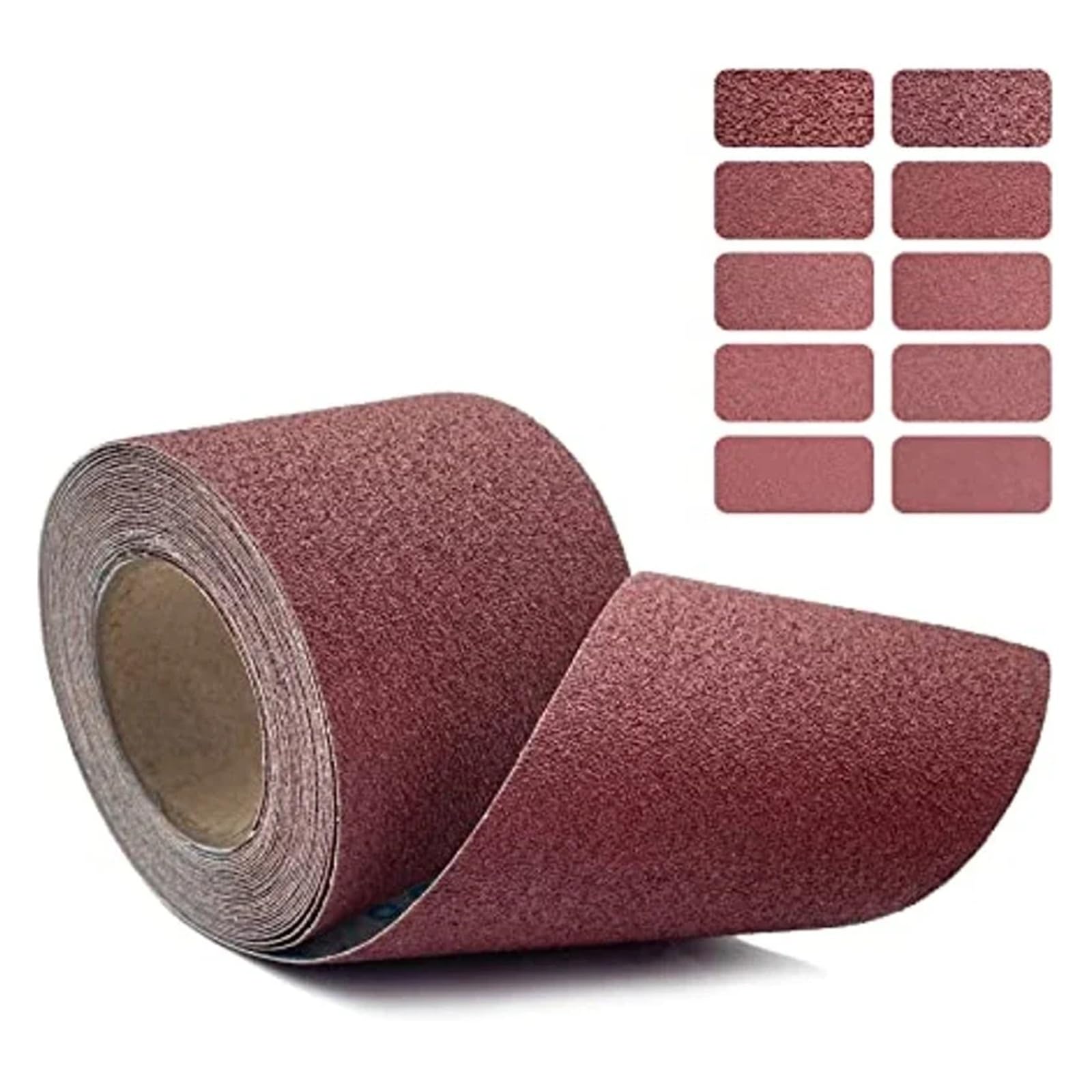 Papel de Lija de 60-600 Granos, 10M de Largo, 115mm, abrasivo, Metal, Vidrio, carpintería, Papel de Lija, Correas for lijadora(80 Grit)