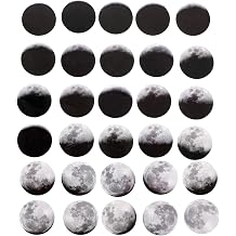 6 Boxes Moon Phase Calendar Sealing Stickers DIY Scrapbook Decals Self-Adhesive Paper Craft Stickers with Easy to Use Simple Application for Decorating Diaries and Planners