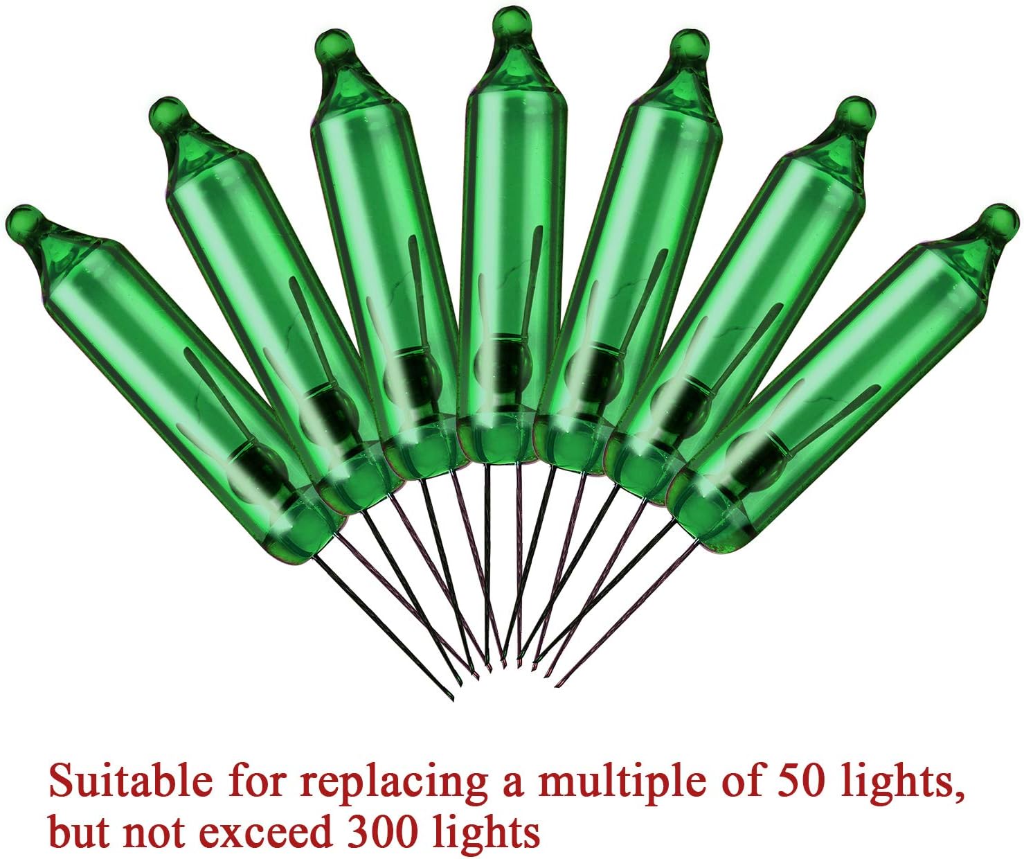 Ruisita 120 Pieces Green Mini Christmas 2.5 Volt Replacement Light Bulbs for St. Patrick's Day Christmas Trees Decorations