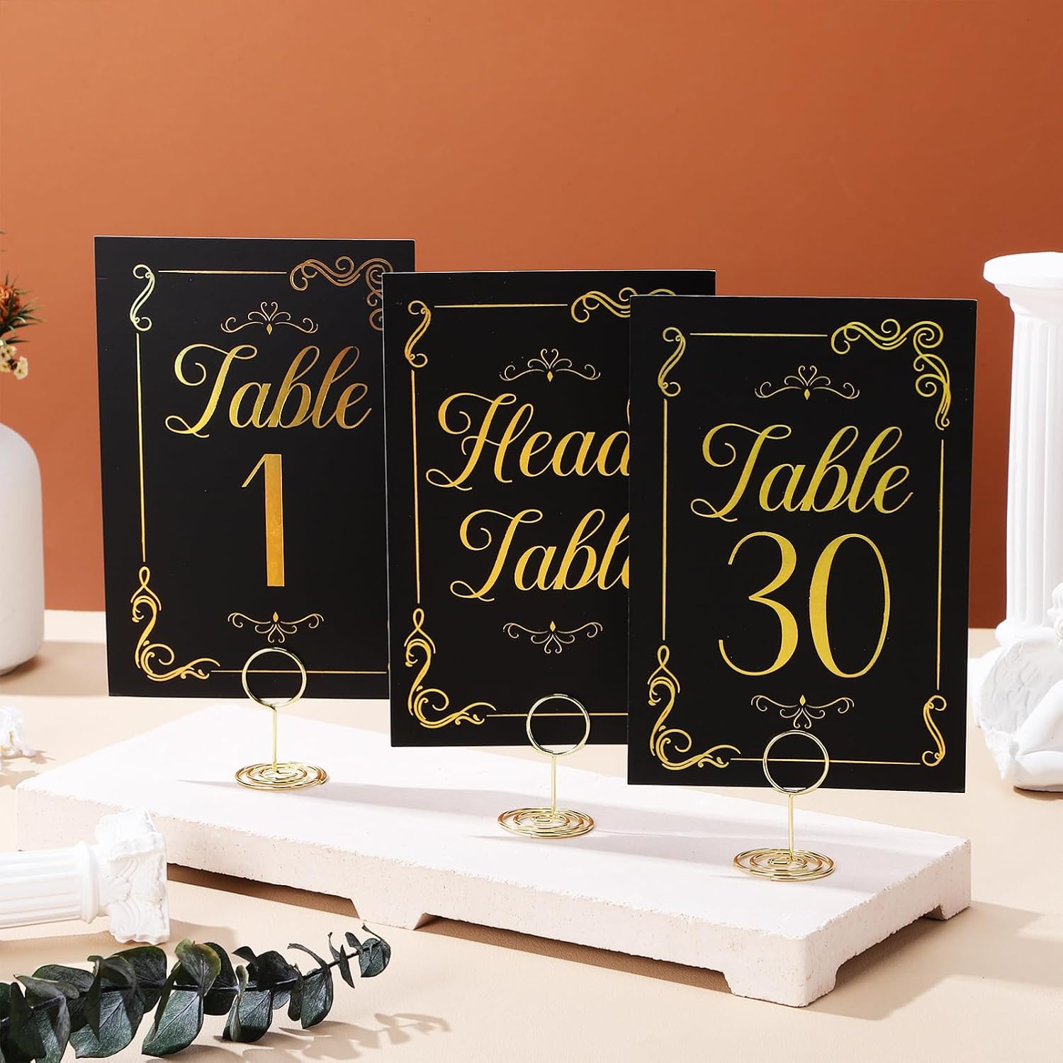 MAGICLULU Digital Seat Cards with 31 Table Number Sets and Holders for Wedding Seating Organization and Event Place Cards