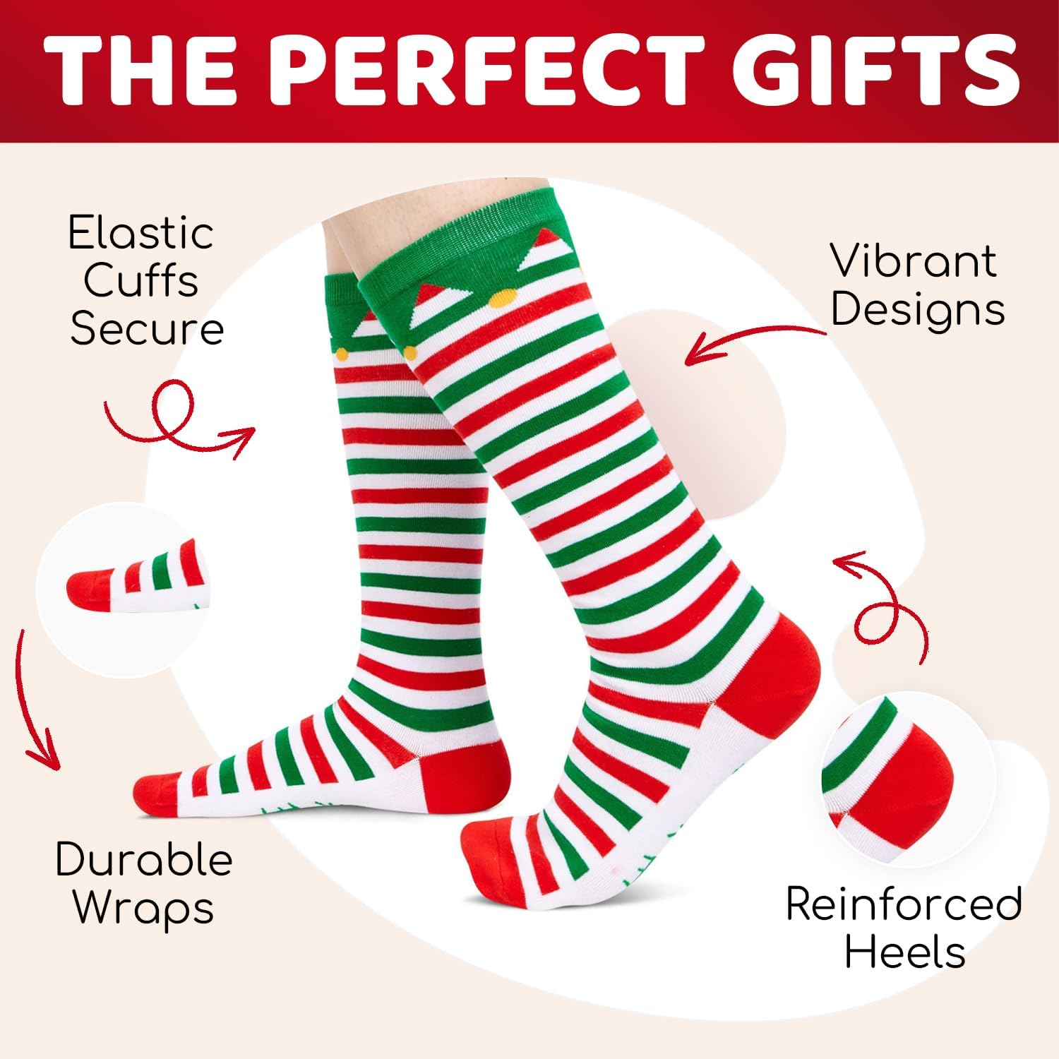 HAPPYPOP Christmas Socks for Boys Girls - Secret Santa Gifts Xmas Stocking for Kid with Card - Image 4