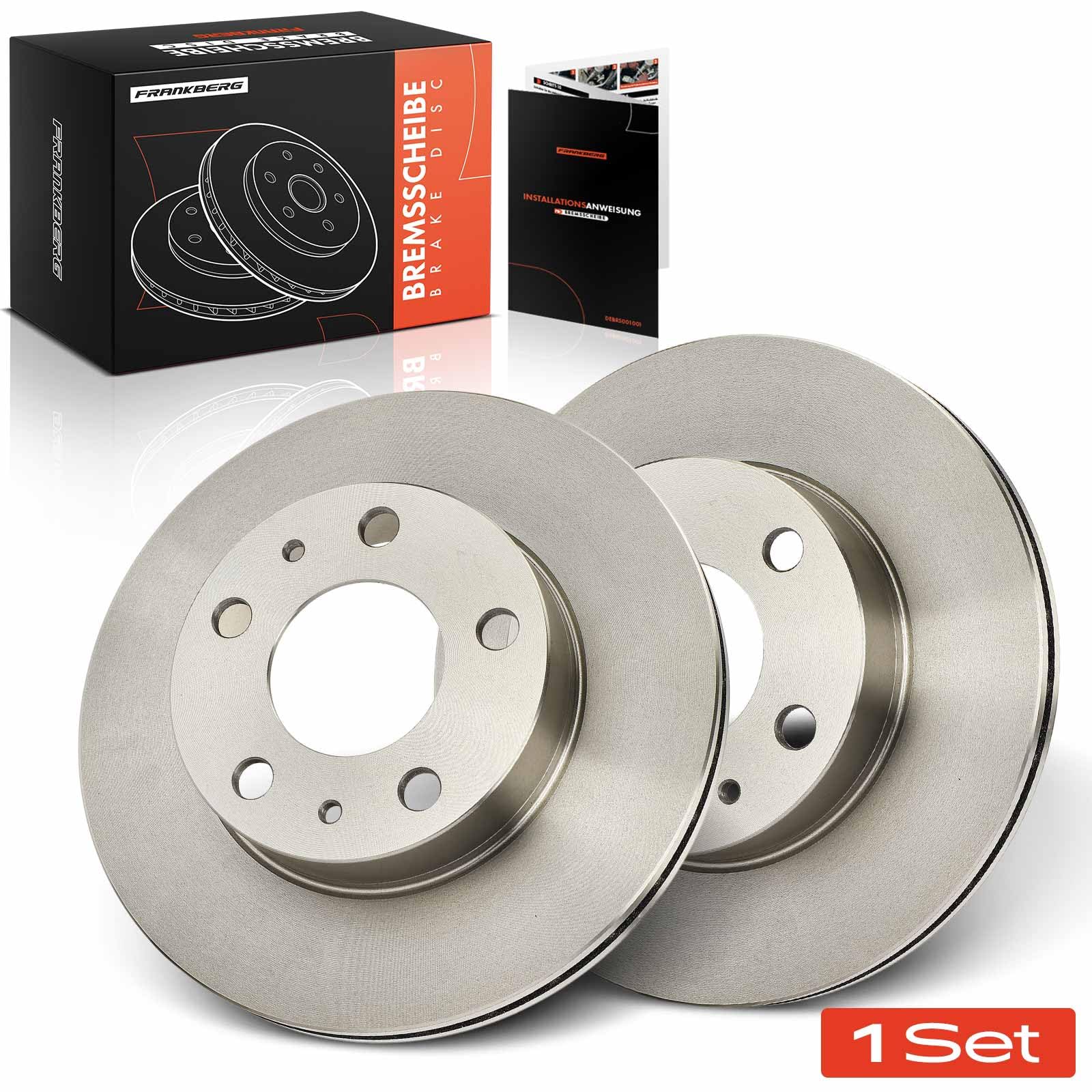 Frankberg Set di dischi freno incl. 2x Dischi Freno Anteriore Ventilato Diametro300mm Compatibile con Ducato Furgone 250 Ducato Bus 250 Boxer Bus Jumper Bus Replace# 4246K3
