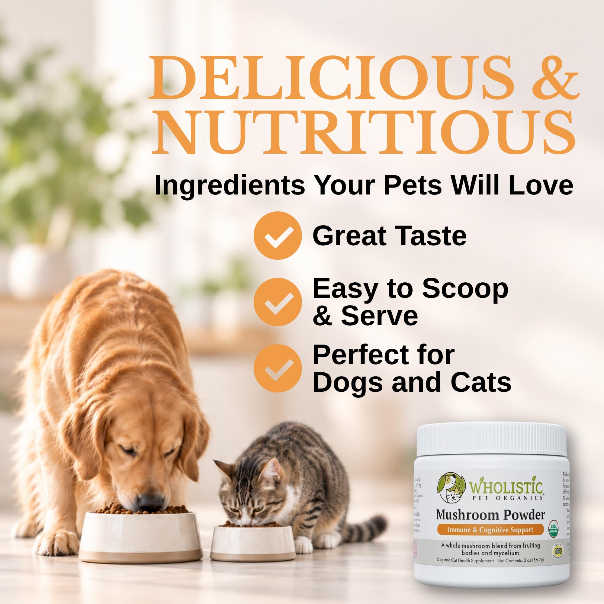 USDA Organic Mushroom Supplement for Dogs and Cats, 2 oz, 84 Scoops — Amazon image 7