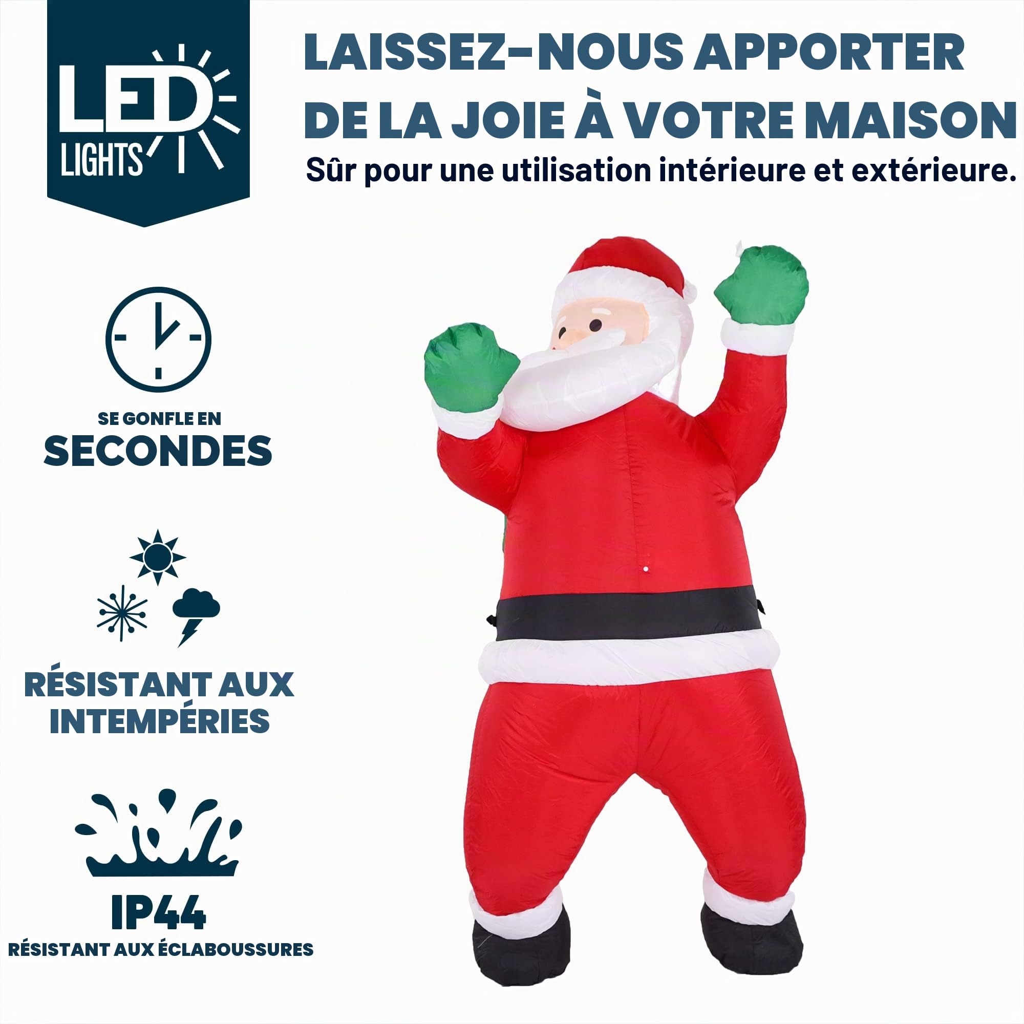 Joiedomi Père Noël Gonflable Suspendu de 5,5 Pieds de Haut
