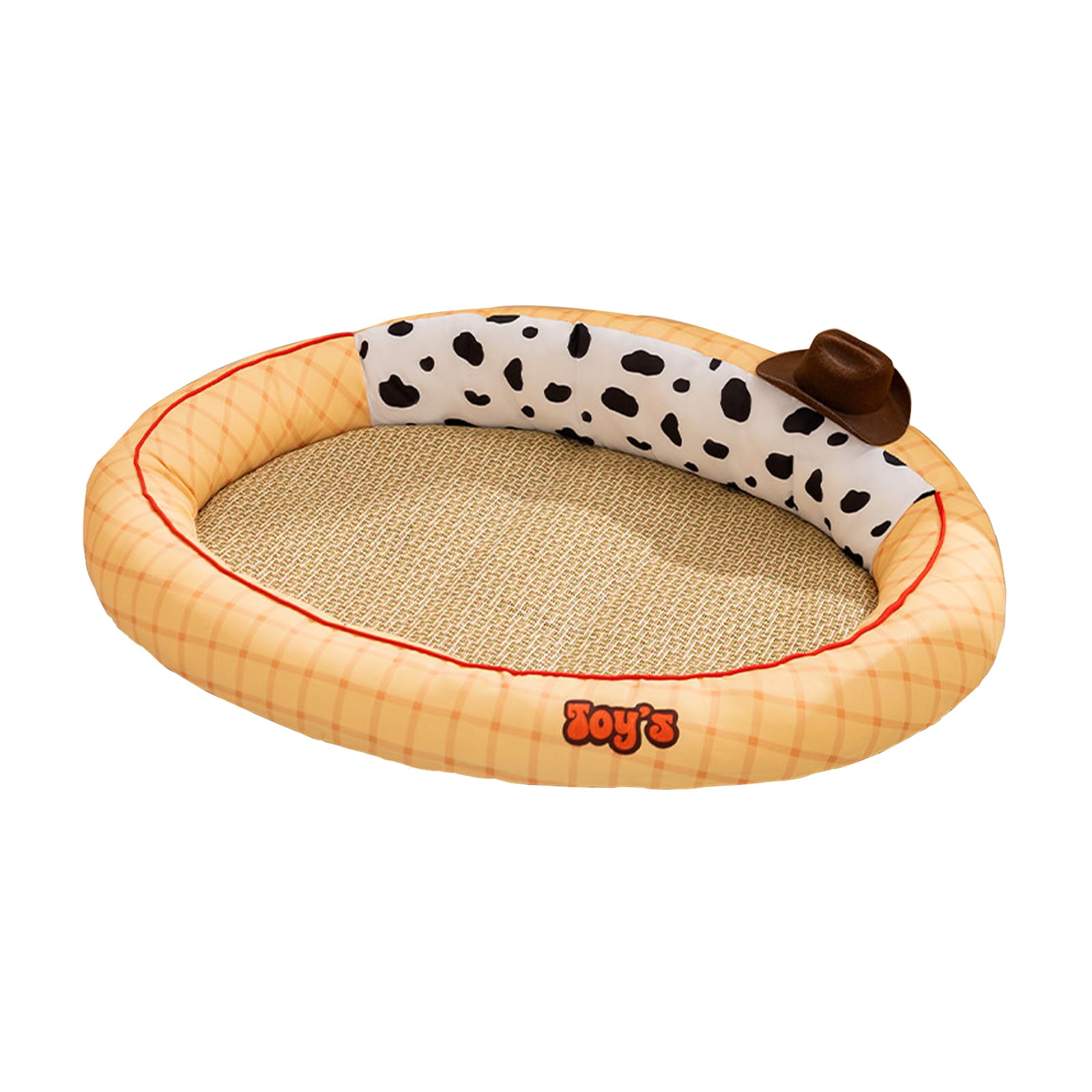 Galatée Ice Silk Latex Dog Bed,Breathable（M,Yellow