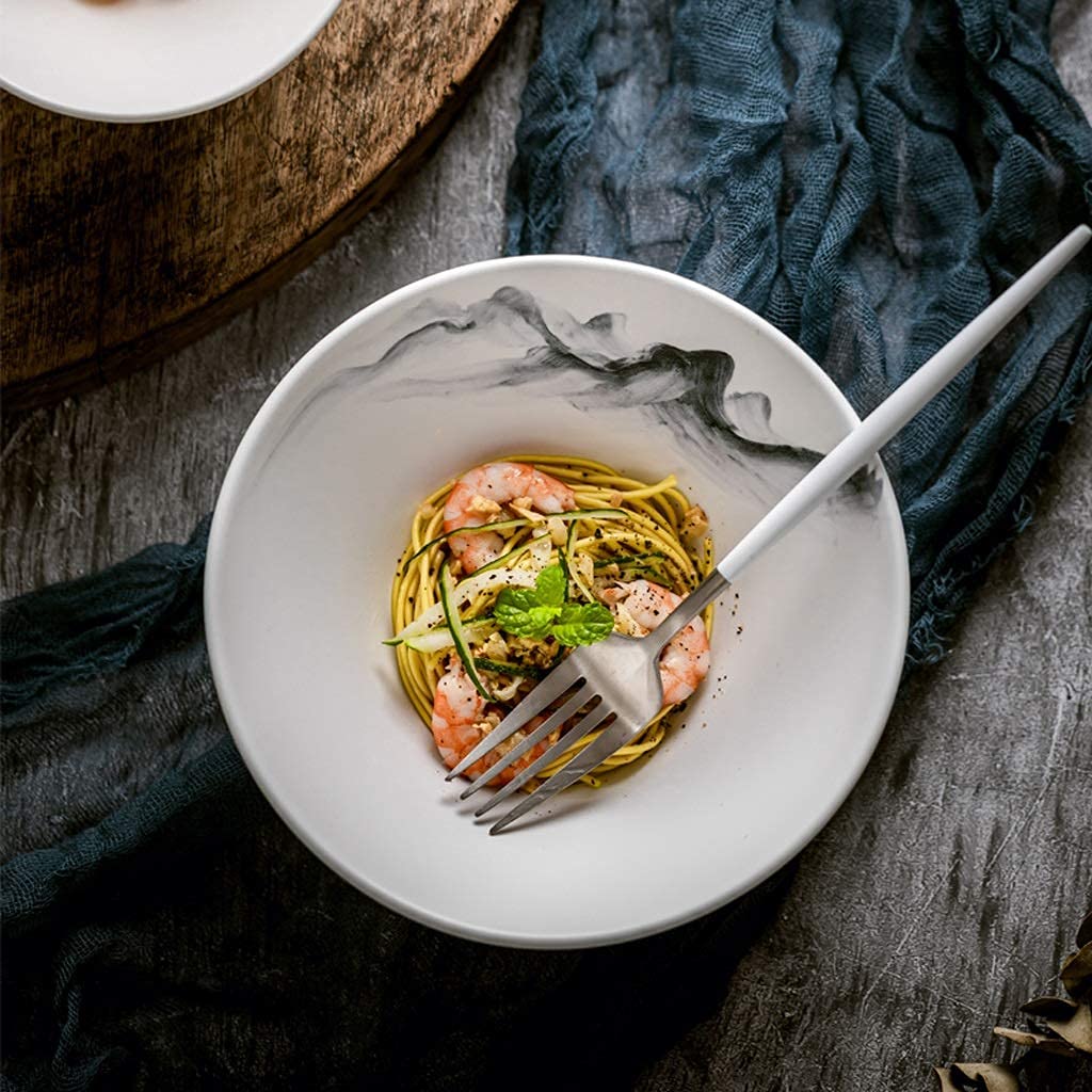 Bol en céramique ， Bol à ramen japonais en céramique de 5 pouces Bol à soupe de 7 pouces Bol à nouilles au boeuf créatif Bol à riz chinois Bol à salade Noodle House Vaisselle Bol à dessert domestique