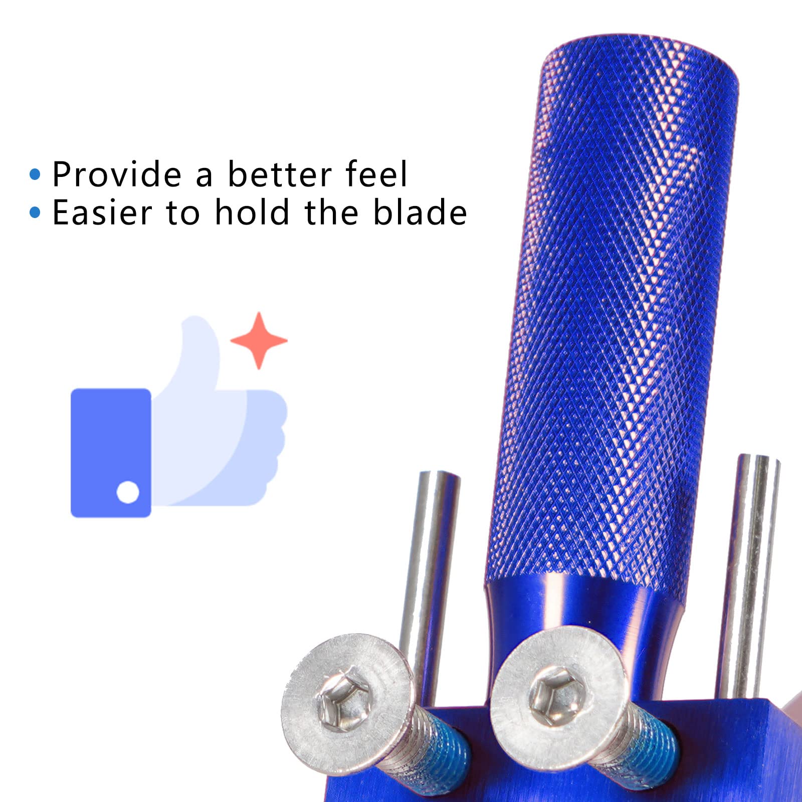 Afilador de cuchillas de cortacésped ajustable de 15 ° a 45 ° - Kit de herramientas de soporte de afilado ergonómico para cuchillas de cortacésped profesionales - Azul