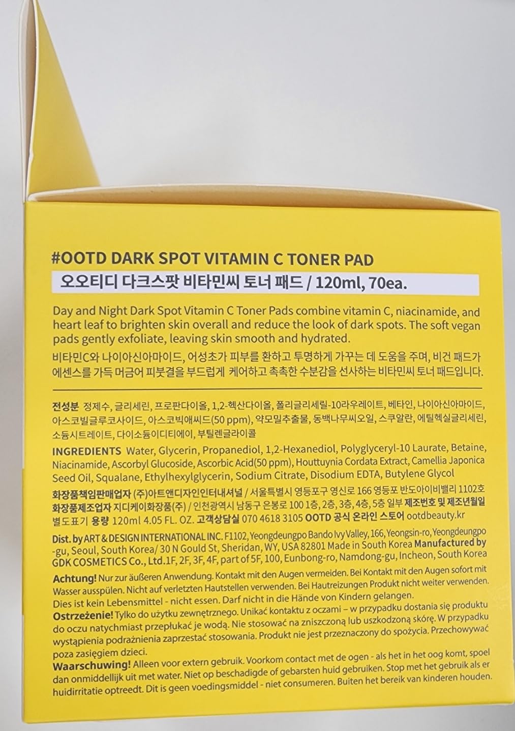 Almohadillas tónicas estimulantes para piel facial grasa coreana, vitamina C, niacinamida, hojas del corazón, hidratantes y calmantes para enrojecimiento, almohadillas tónicas con vitamina