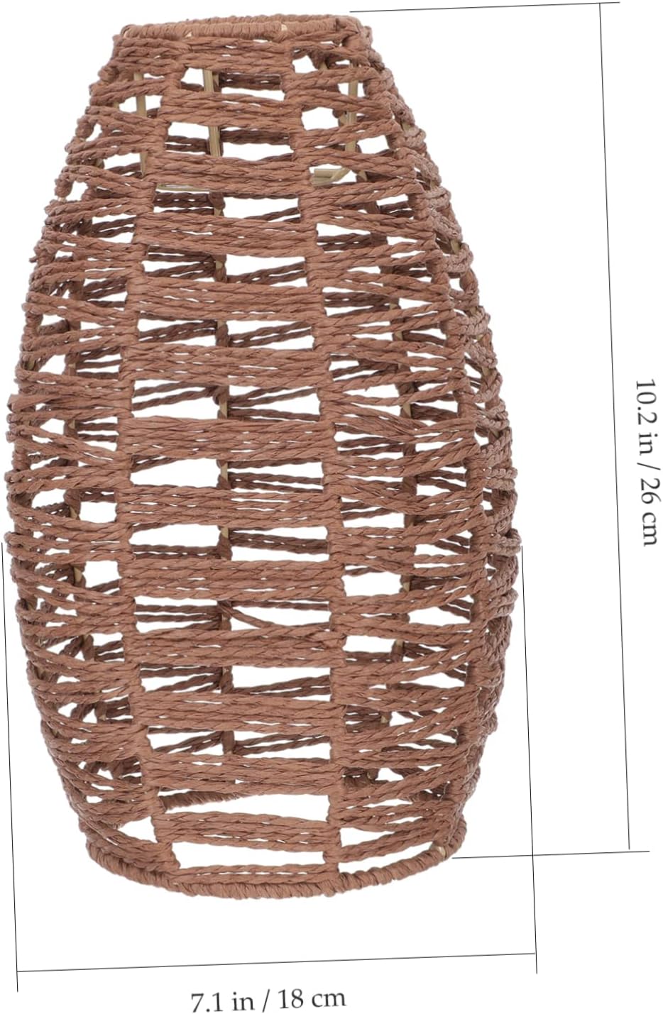 Homoyoyo Woven Rattan Lampshade for Ceiling Light Fixture Chinese Style Decorative Light Cover Design for Restaurants and Hotels 1-Piece