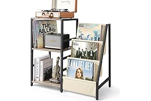 Bikoney Turntable Stand, Vinyl Record Storage