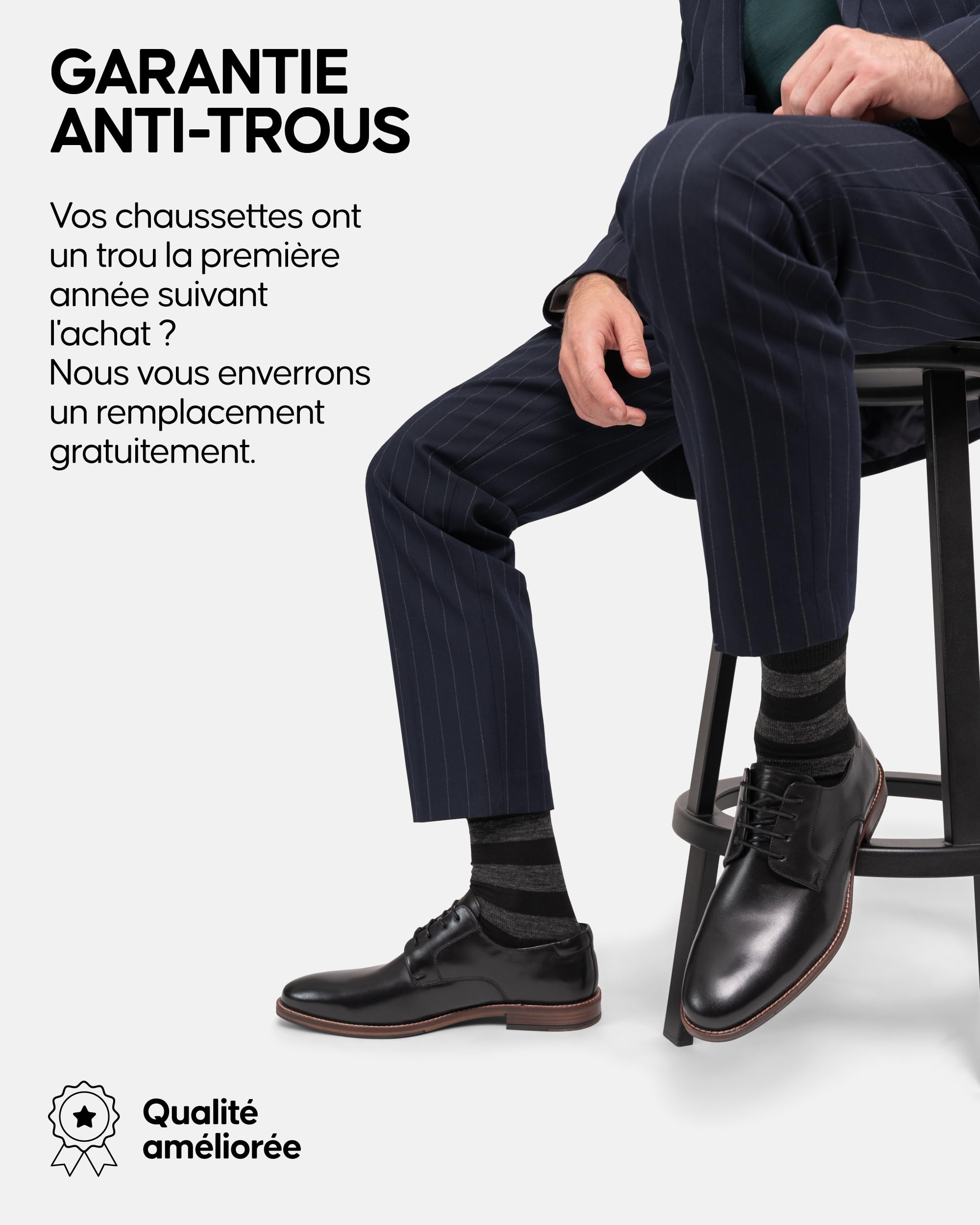 DANISH ENDURANCE Chaussettes Boutonnées en Laine Mérinos, Lot de 3 ou 5 | Chaussettes en Laine Mérinos avec Système de Paires Boutonnées, Anti-Odeurs, pour le Quotidien et le Bureau, Unisexe