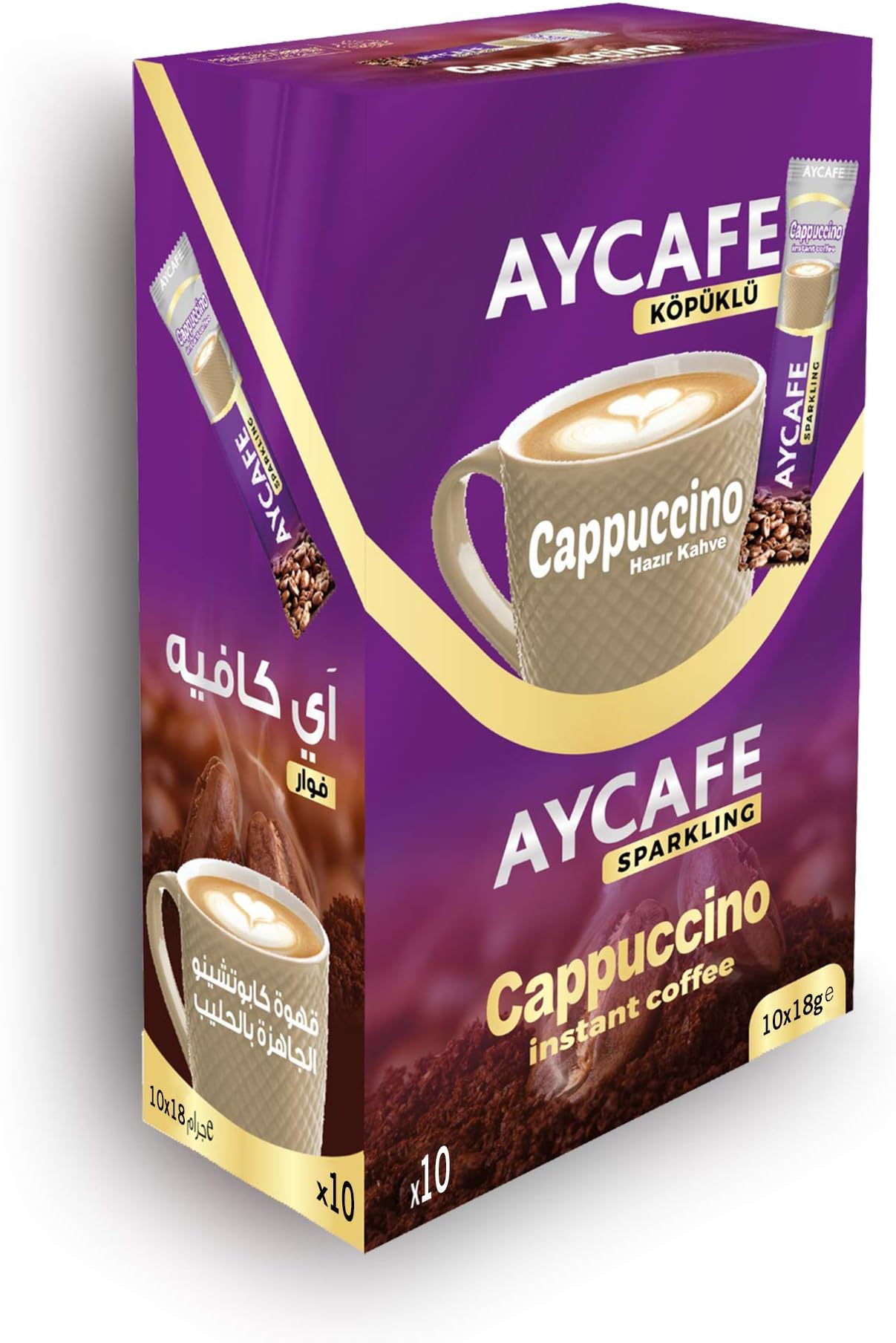 Aycafe Cappuccino Instant Coffee Box, 10 Sachet