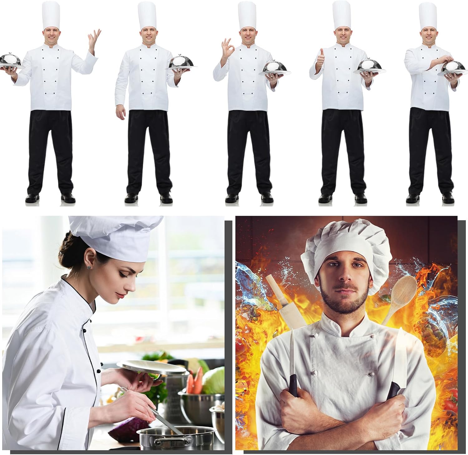 Classic Men's Chef Pants with 4 Pocket Chef Cargo Pant for Restaurant Kitchen - Image 5