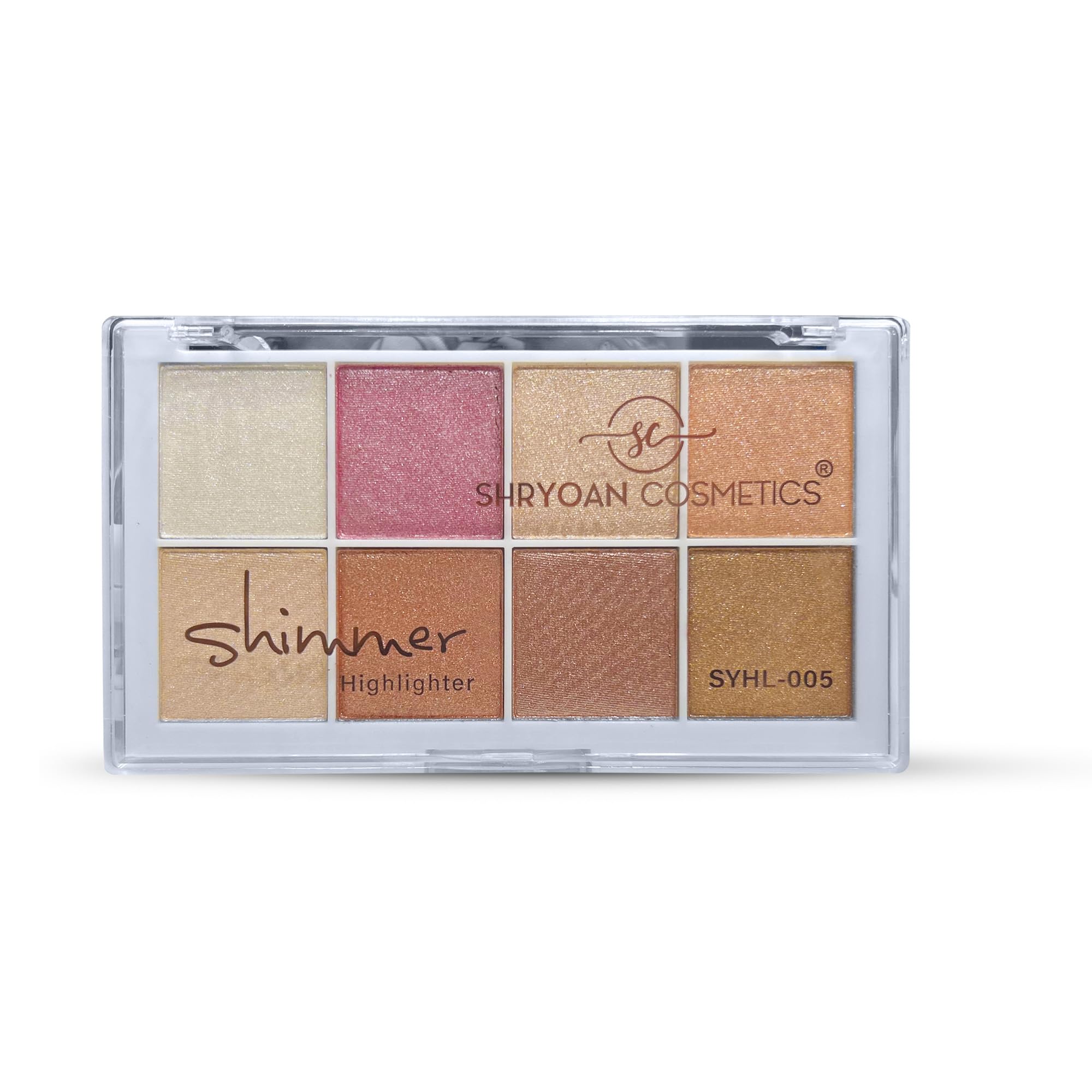 Shryoan Shimmer Highlighter Powder | Highly Pigmented & Long Lasting Multi-Colored Palette | Light Coverage for Natural Finish |Silicone-Free (12.0 gram) (Shade 2)-image-34