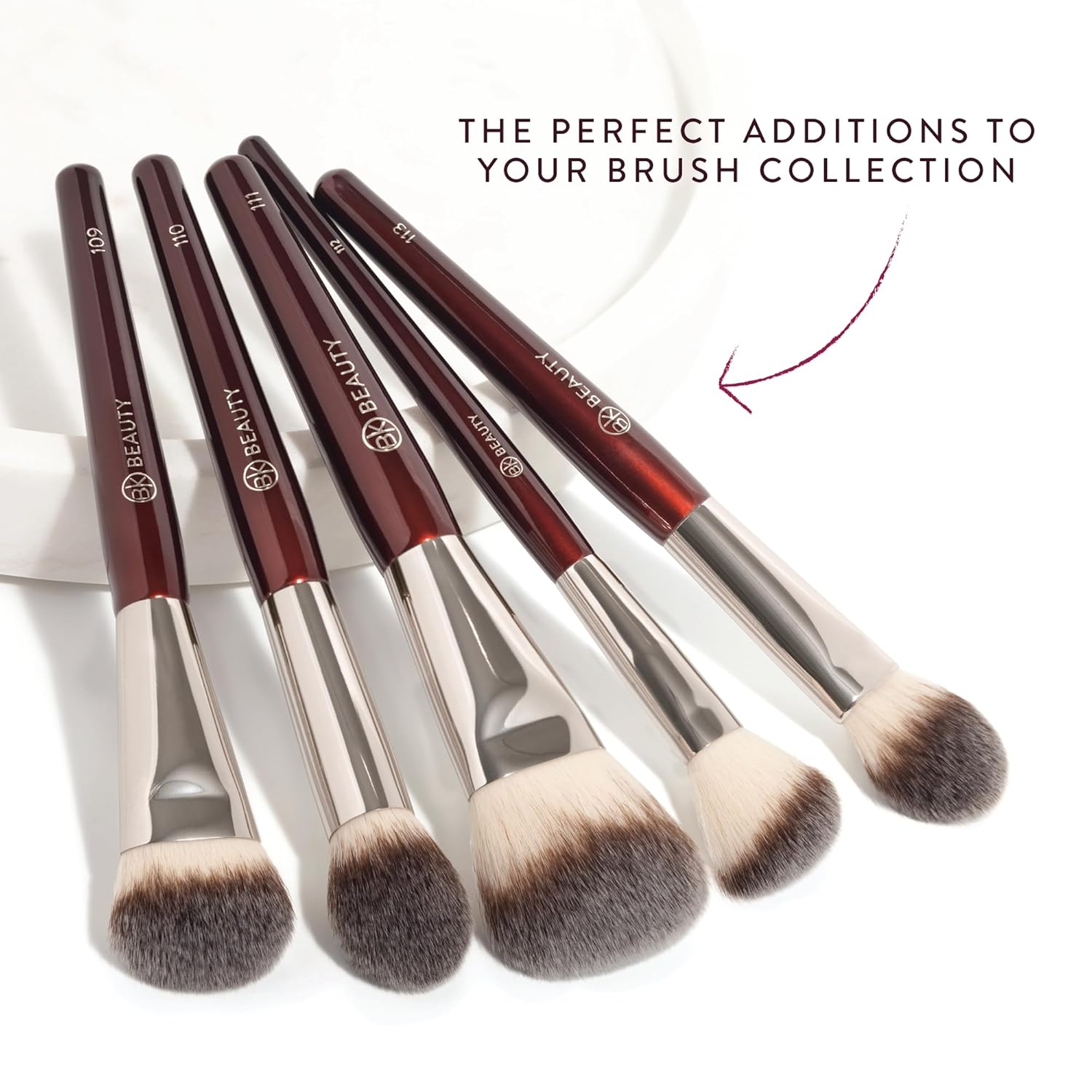 BK BEAUTY - CORE LINE EXTENSION FACE SET (5PC) - Professional Makeup Brush Set for Liquid, Cream & Powder | Premium Makeup Brushes for Flawless Application - Image 6