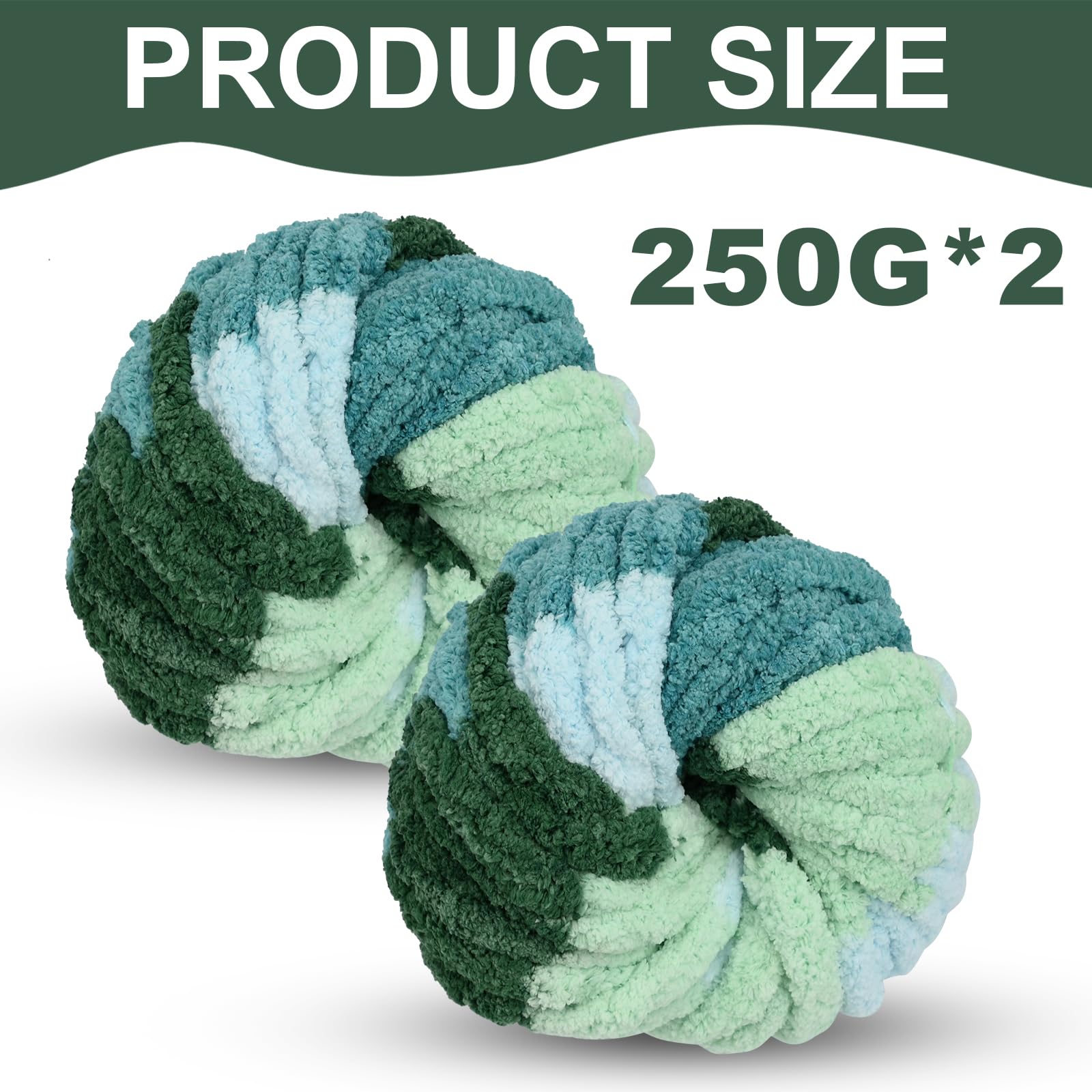 Chunky Wool Yarn 250g × 2 - Image 2