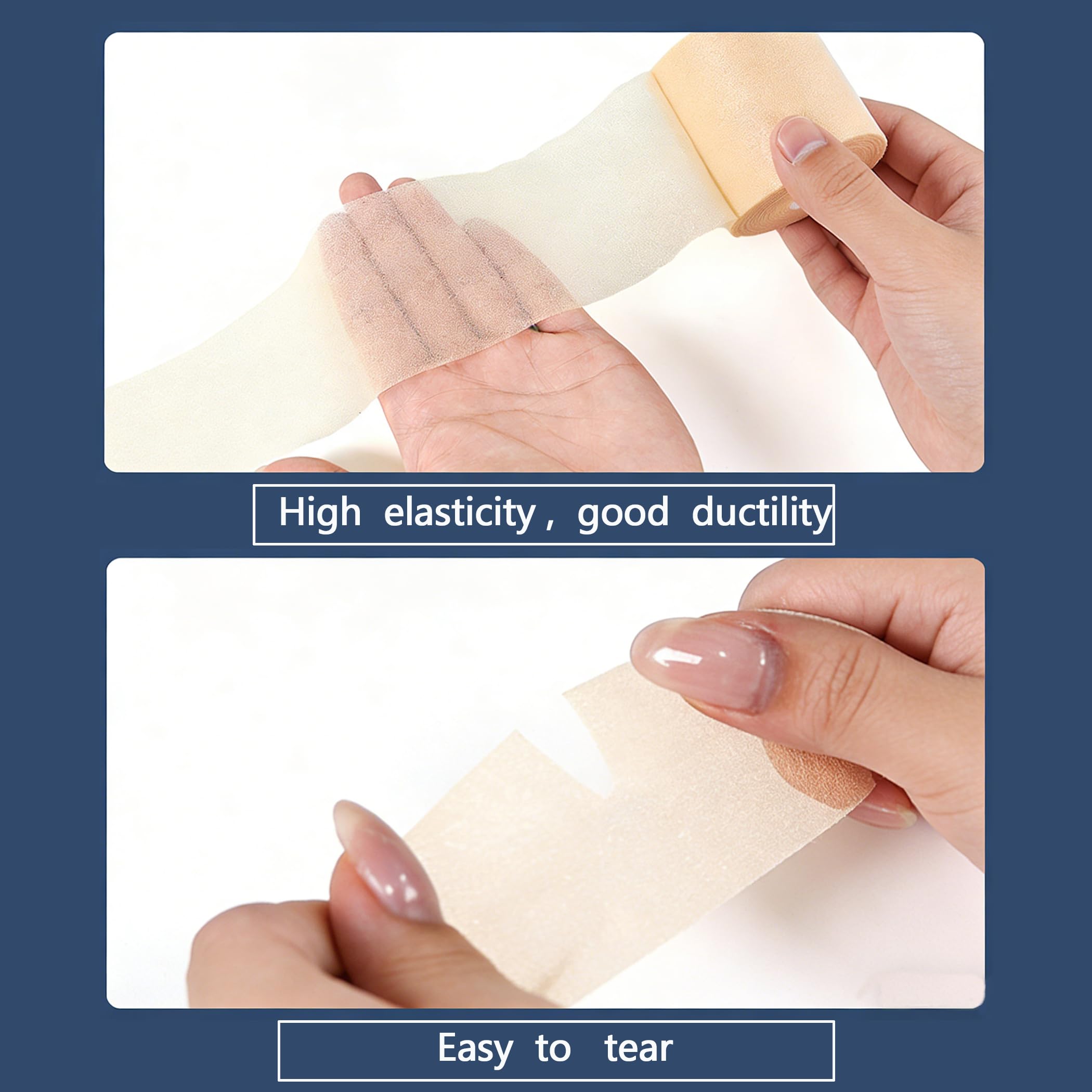 Pre-Bandage de Protection - Lot de 4 Rouleaux - Mousse Underwrap Athlétique pour Chevilles, Poignets, Genoux - 7 cm x 27 m - Adhésif Peau Doux et Facile à Retirer - Pour Sport et Fitness