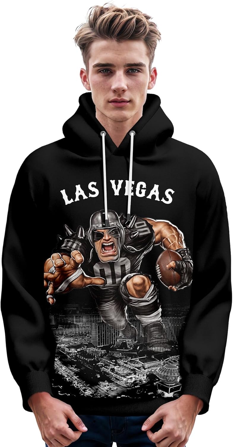 Custom Football Hoodie City Hooded Sweatshirt Personalized Name Number for Men Women Youth Fans Gift - Image 3