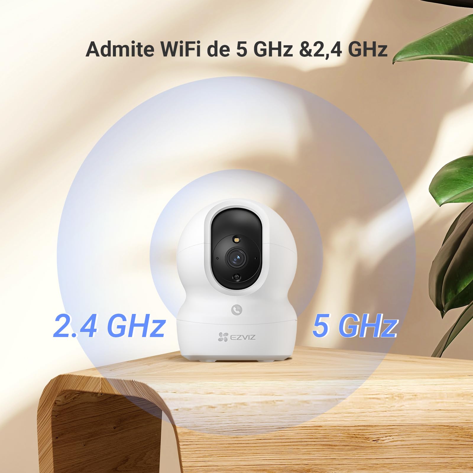 EZVIZ 4K Cámara Vigilancia WiFi Interior 360°, Cámara IP 8MP AI Deteccion de Personas/Ruido, Vision Nocturna en Color, Seguimiento y Zoom Automático, Llamada Bidireccional, Soporta 512GB, CP1 Pro