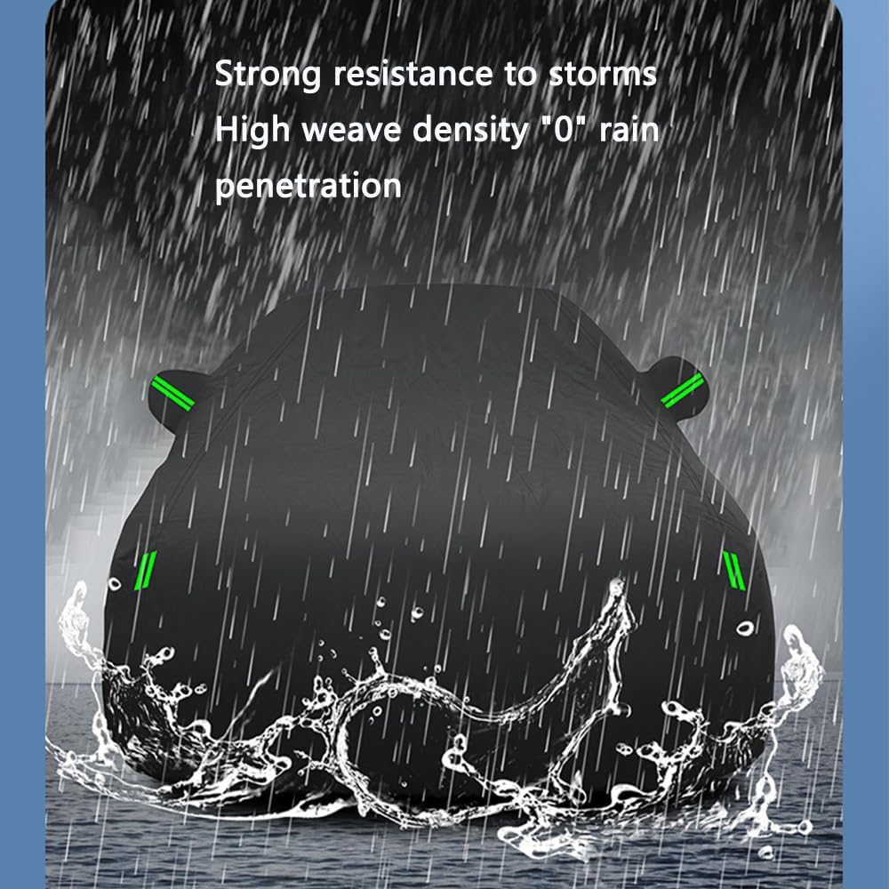 Car Cover for Mitsubishi Lancer Evolution Evo X/Evo V/Evo VI/Evo IX 1992-2016 Outdoor Car Tarpaulin Full Car Cover Waterproof All Weather Protection Awning Exterior Accessories,Black