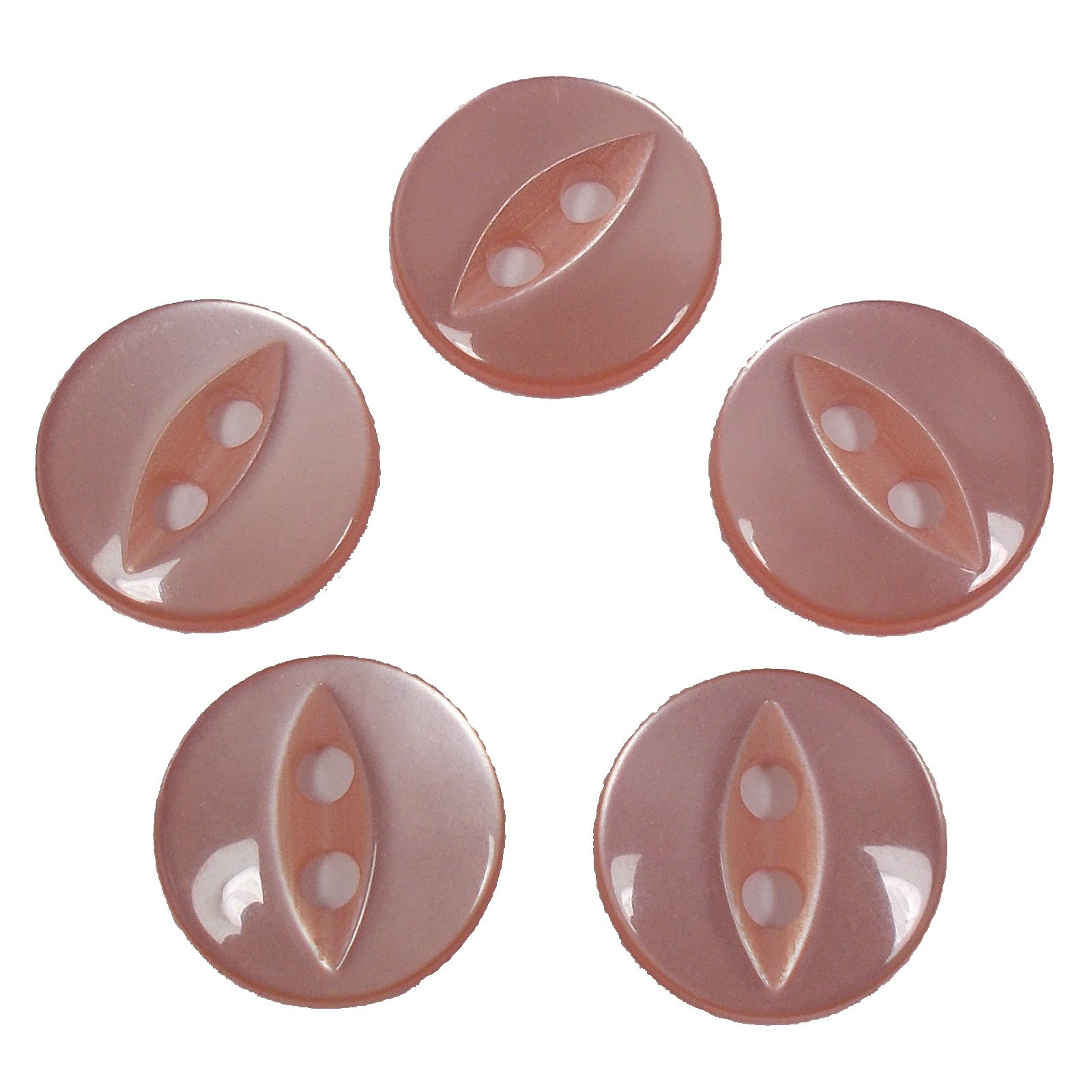 Fisheye Basic Buttons 16mm (Pale Pink, 5)