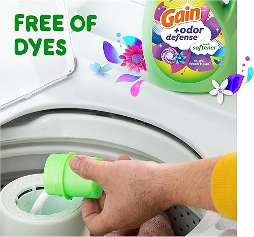 Miniatura 2 de Gain + Líquido suavizante de tela Odor Defense, aroma súper fresco, 150 cargas, compatible con él (el embalaje puede variar)