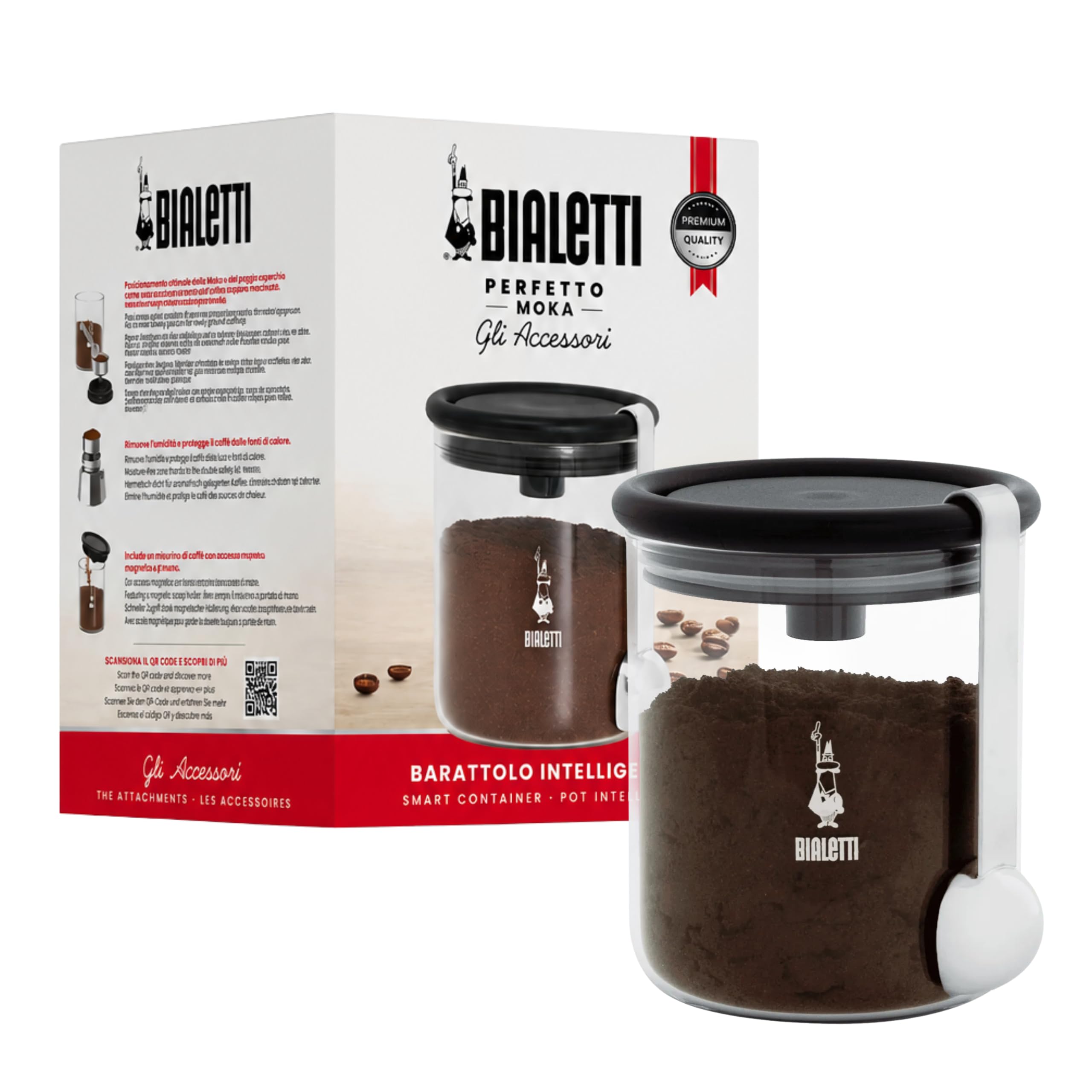 Bialetti Waste-Preventing Glass Coffee Jar