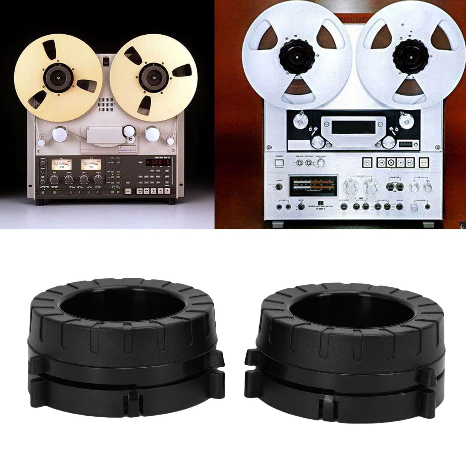 Adattatore per Bobina NAB, Base in Plastica Bloccabile per Registratore a Nastro Reel to Reel, Apriregista per Bobina da 1/4 di Pollice