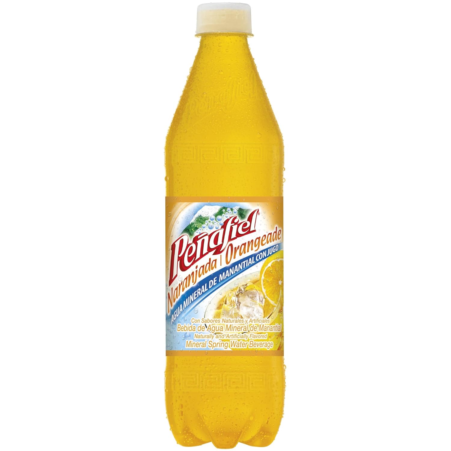 Peñafiel Naranjada Mineral Spring Water, 20.3 Fluid Ounce Bottle (Pack of 12)