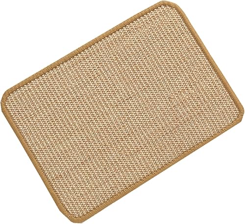Vista 2 de SHENGOCASE Paquete de 4 alfombrillas rascadoras de sisal para gatos de 6 x 8 pulgadas con cintas de gancho y bucle para pared, sofá de ventana