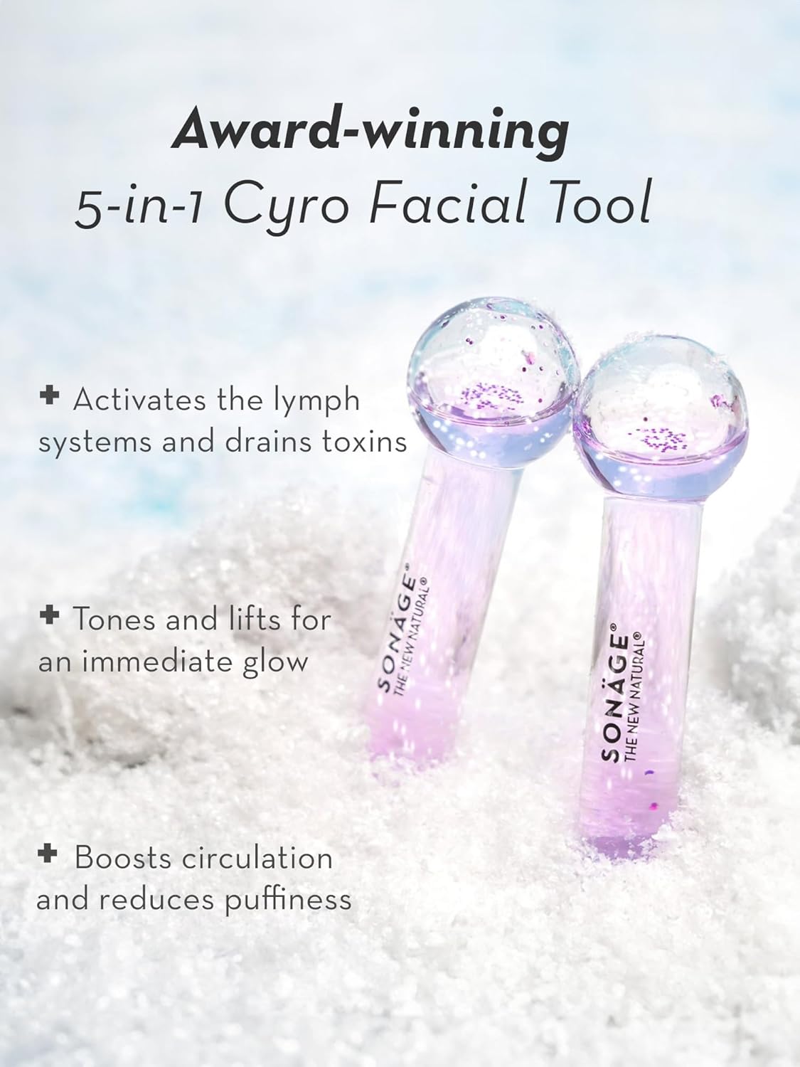 SONAGE Baby Frioz Facial Ice Globes: Cryotherapy Tool for Cooling Facial Massage | Puffiness & Redness Relief - Image 2