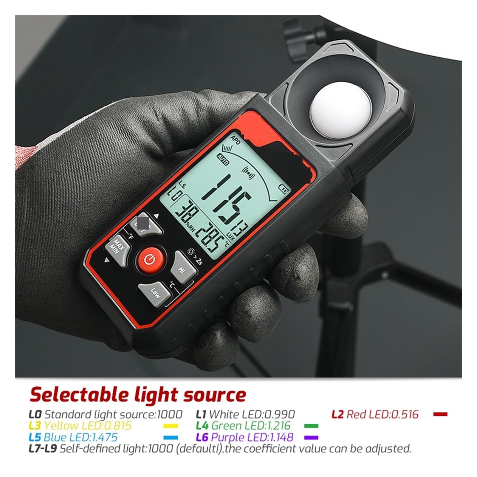 Luxómetro, Fotómetro Digital Con Temperatura Y Humedad Max Y Min Alarma 199999/299999 Lux Iluminómetros Lightmeter Tester