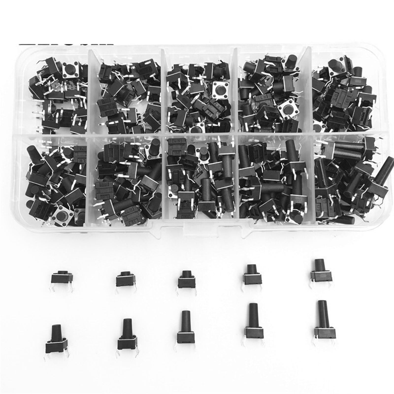 Interruptor tactil 6x6 kit de pulsadores DIP y SMD para reparacion de placas PCB de llaves electronicas