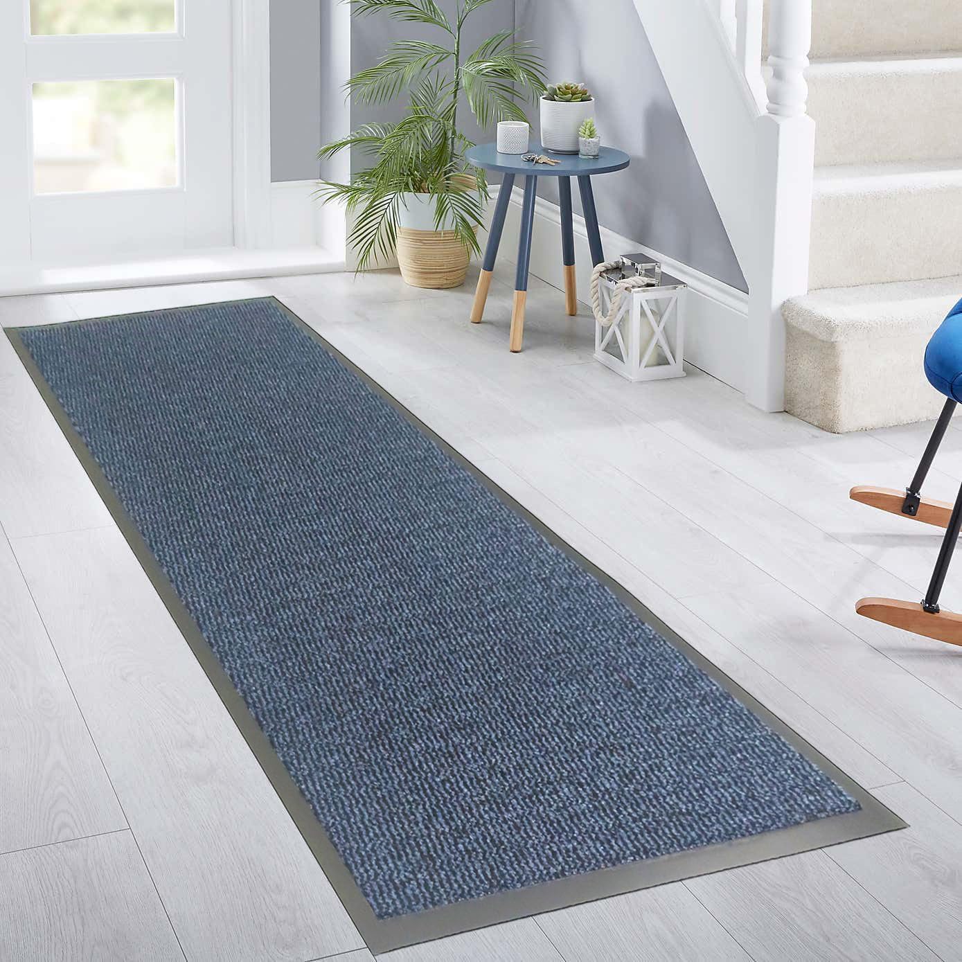 RSM RUGS Heavy Duty Non Slip Dirt Trapper Rubber Edge Barrier Mats Floor Carpets Entrance Rugs