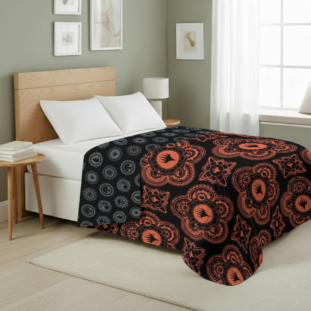 Northwest Magic The Gathering Magical Sorcerey Full/Queen Quilted Blanket, Comfy Throw, Adults Boys Girls, Soft Lightweight Bedding for Bed, or Couch, 90 x 90 inches