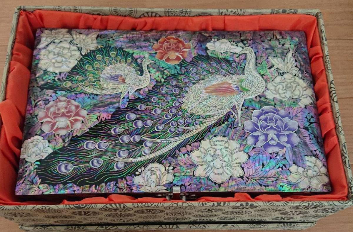 高級韓国螺鈿打抜き宝石箱 ジュエリーボックス/アクセサリーボックス