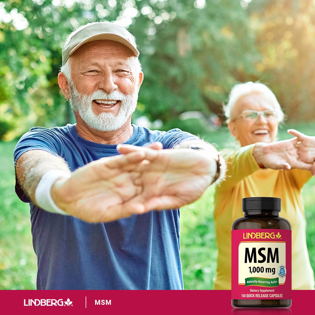 Lindberg MSM Supplement | 1000mg | 150 Powder Capsules | for Women and Men — Amazon image 5
