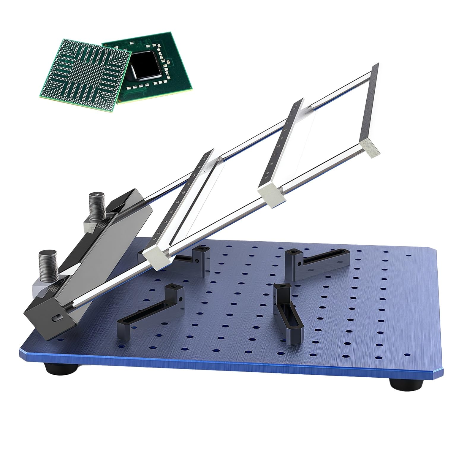 Impresora manual SMT de pasta de soldadura, altura ajustable de 170 x 170 mm, perilla de precisión para montaje electrónico de bricolaje, máquina de prototipado, fácil de usar para proyectos