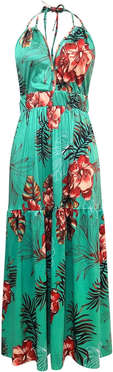 Womens Sleeveless Spaghetti Strap Homecoming Dresses - Deep V Neck Maxi Long Dresses - Image 4