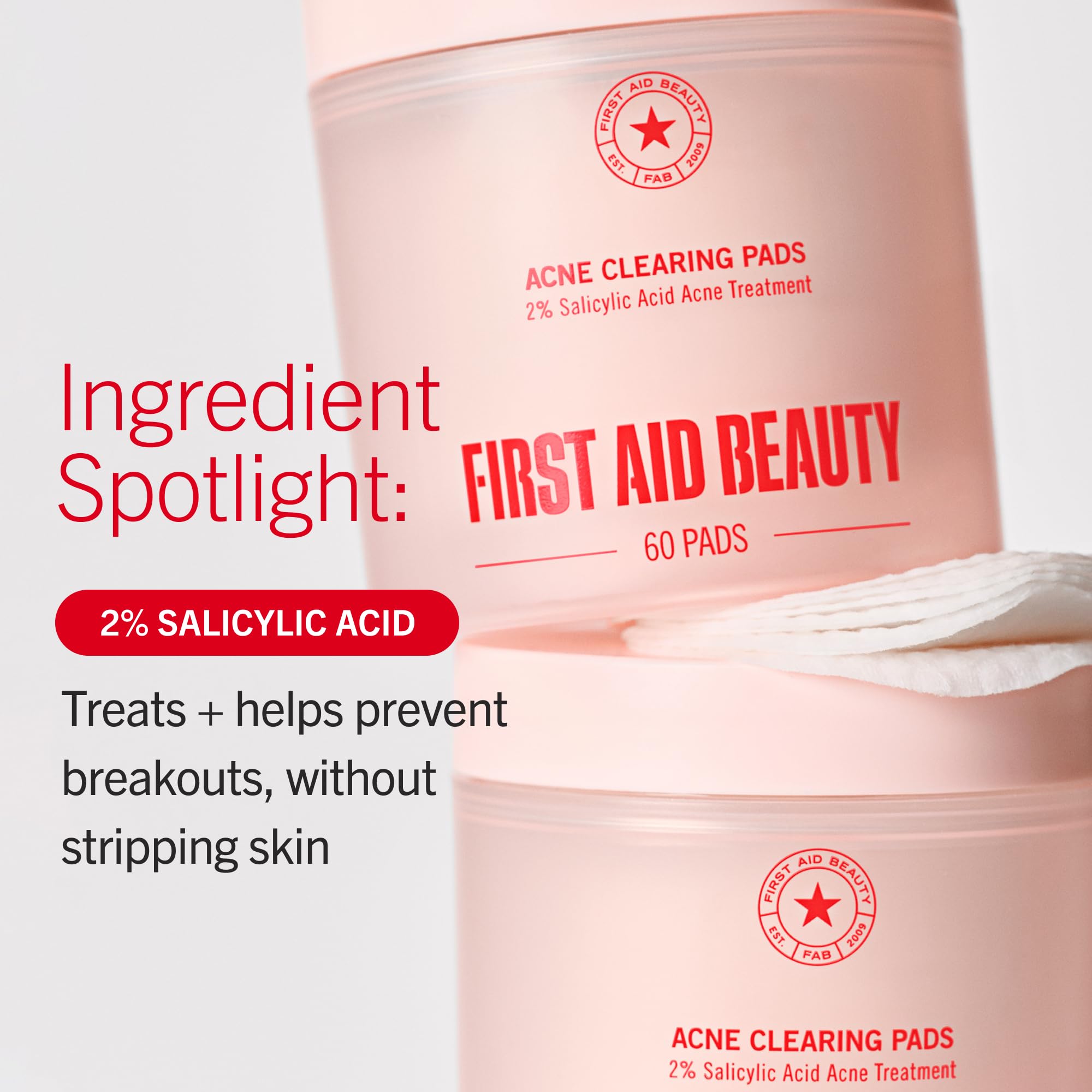First Aid Beauty Acne Treatment Pads - 2% Salicylic Acid -5 First Aid Beauty Acne Treatment Pads - 2% Salicylic Acid -5