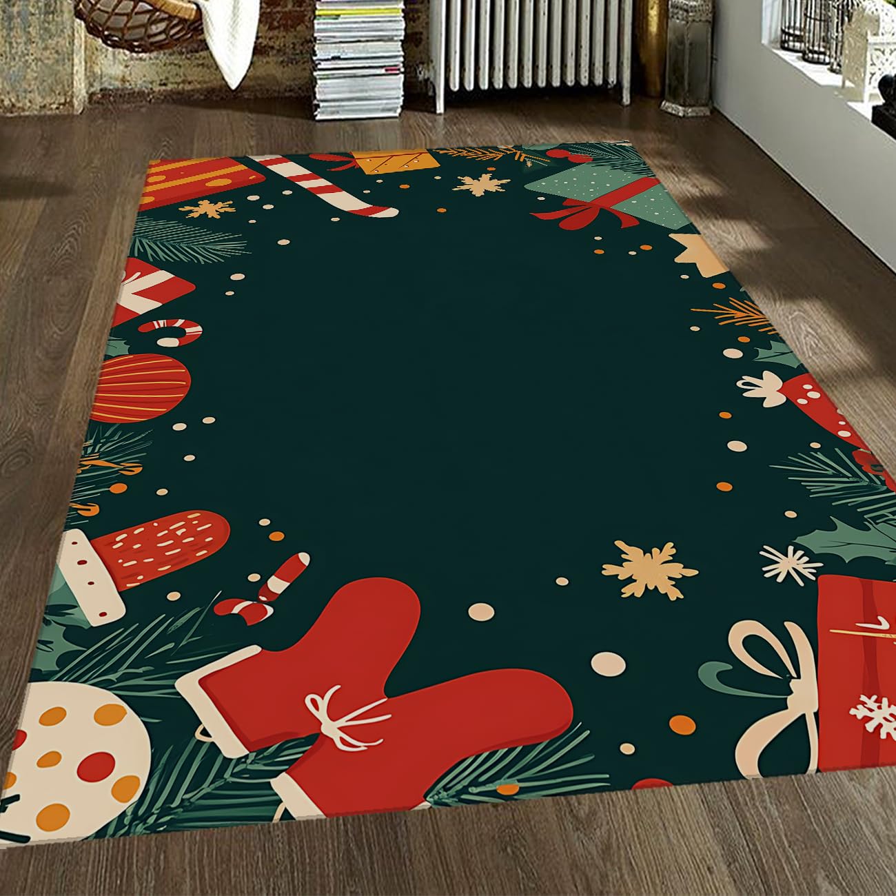 Tapis Noël Vibrant vert pour la nurserie et la salle de classe