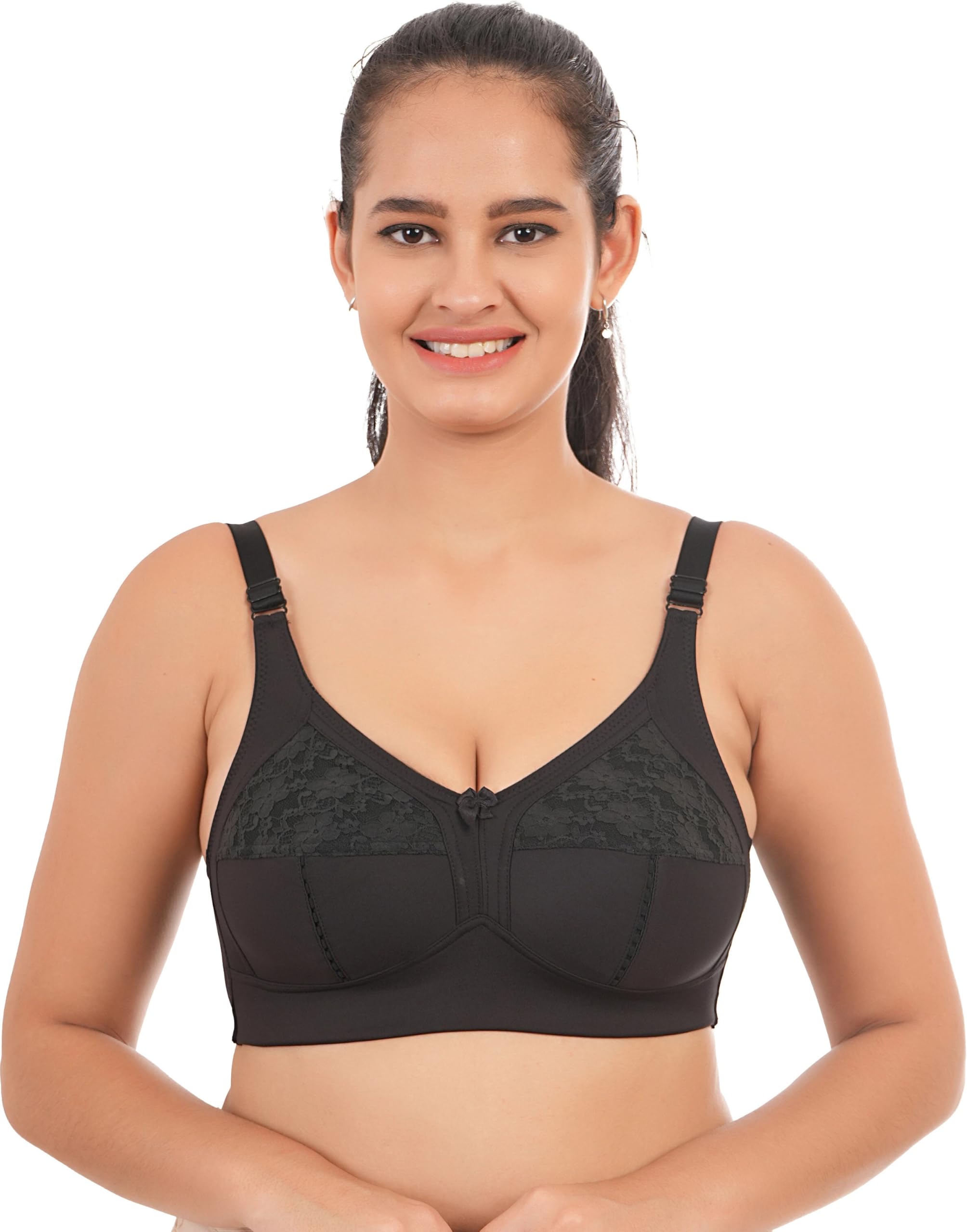 Full Coverage Lycra Minimizer with Adjustable Fit, Curvy & Plus Size Support Women's Bra
