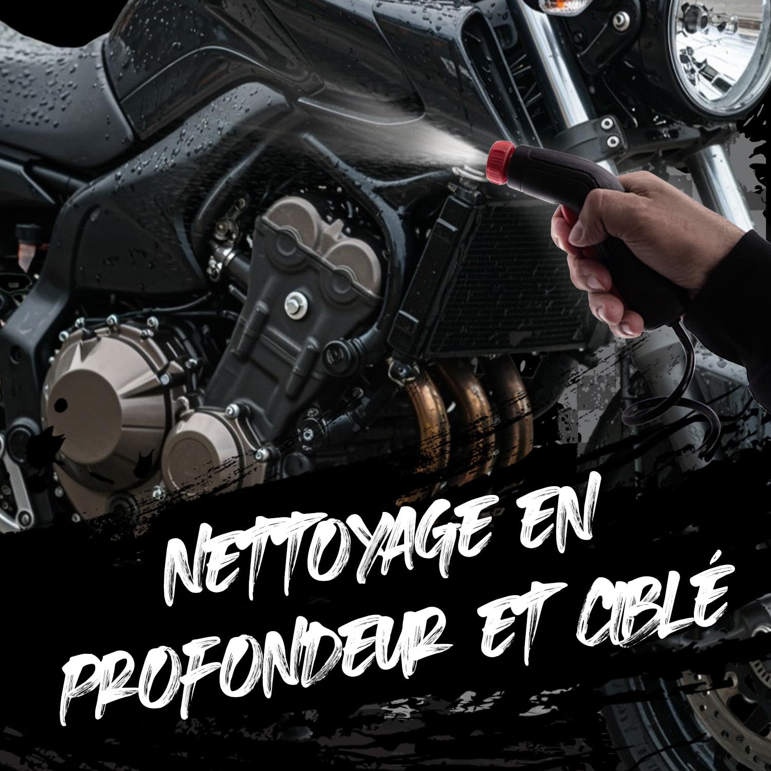 Errecom Kit Nettoyage Vélo : JET GUN PRO+ Nettoyeur Haute Pression Portable à Batterie Réservoir Eau 8 L, BKR 1101 Détergent Spray Bike 1L, Bike Cover Protection pour Transport et Stockage
